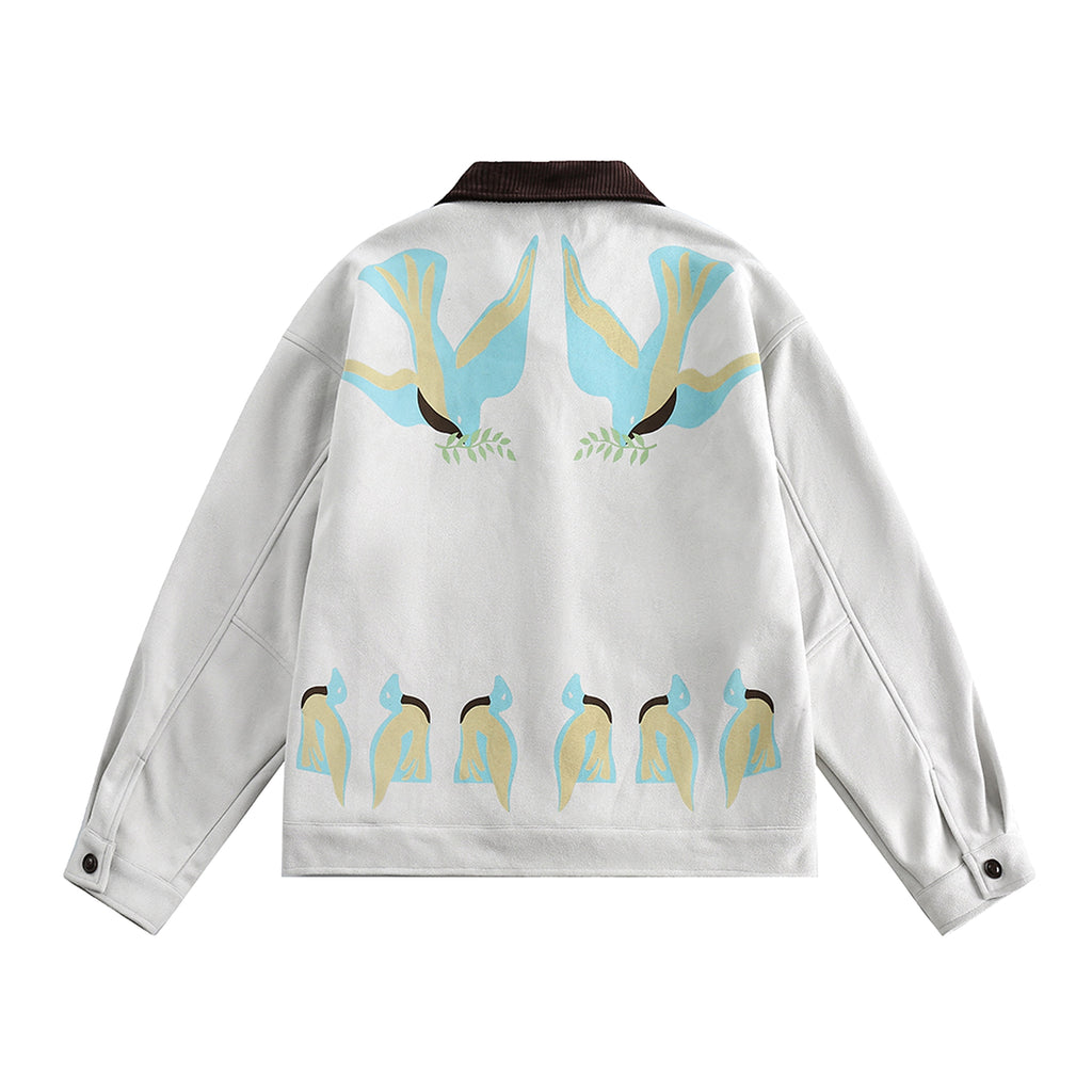 Stitching Contrast Color JacketWomen - enhanced image 3