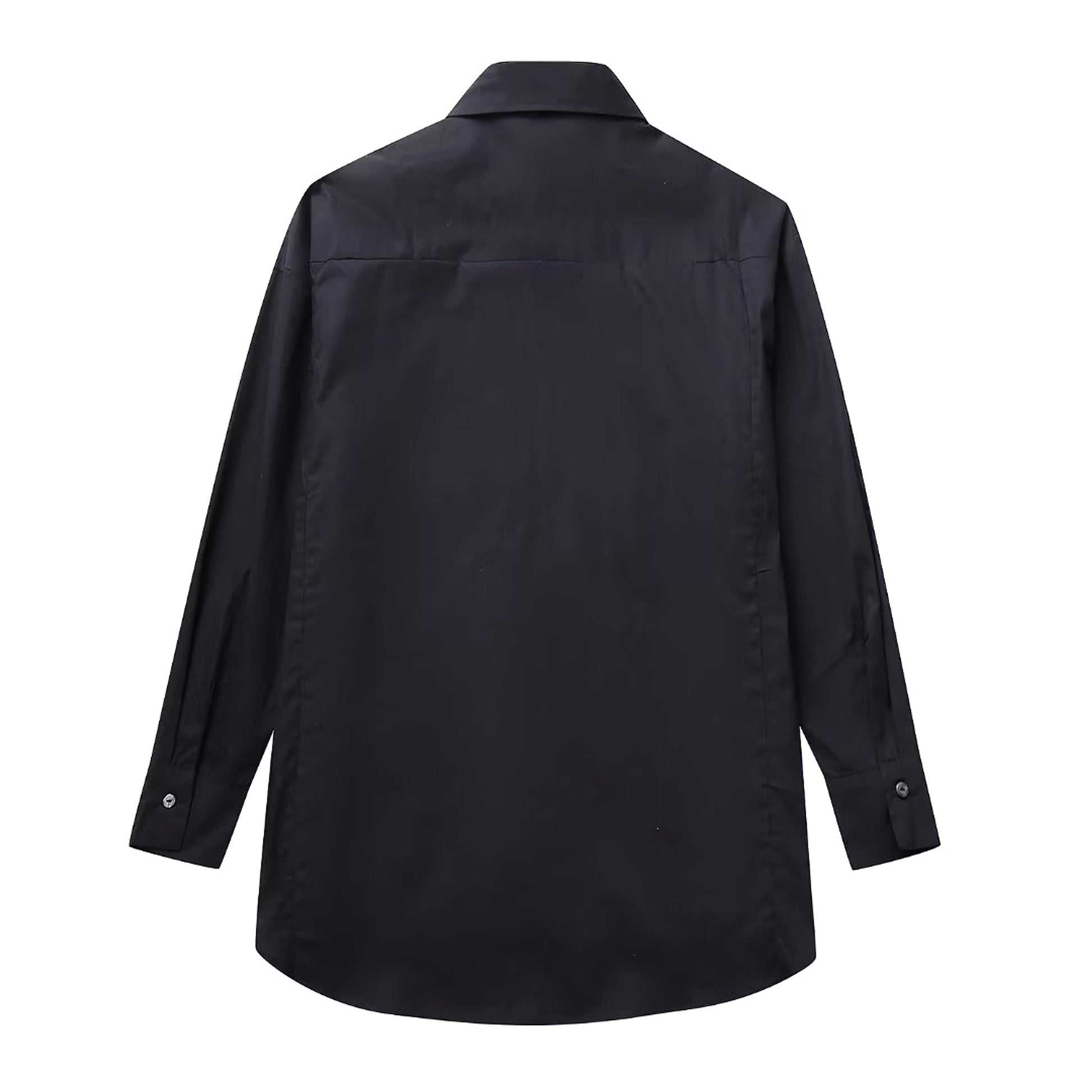 Street Trendy Rivet Ornament Loose Long Sleeve Shirt Women - enhanced image 3
