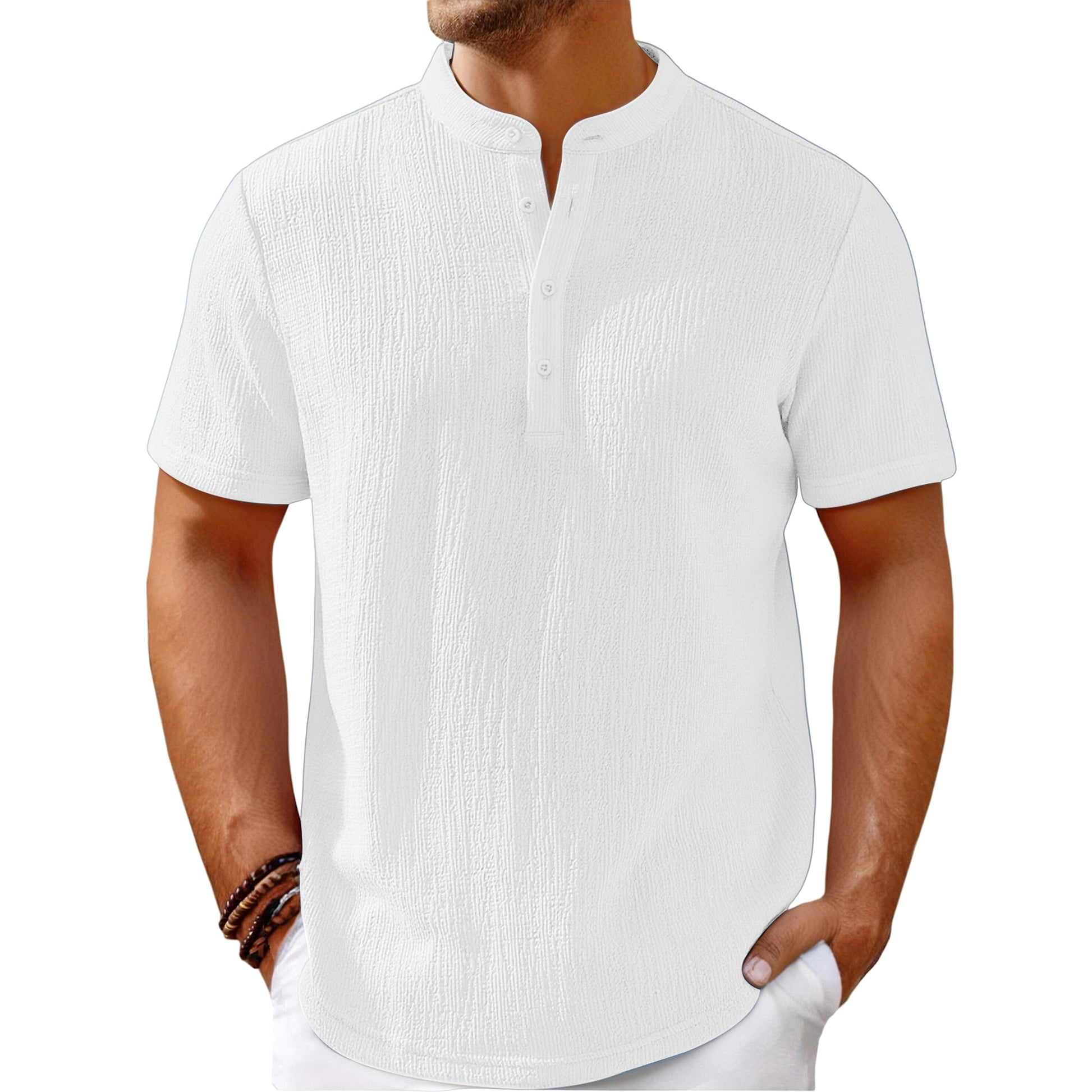Striped Cotton-Linen Henley – Haute Edition 25 - enhanced image 3