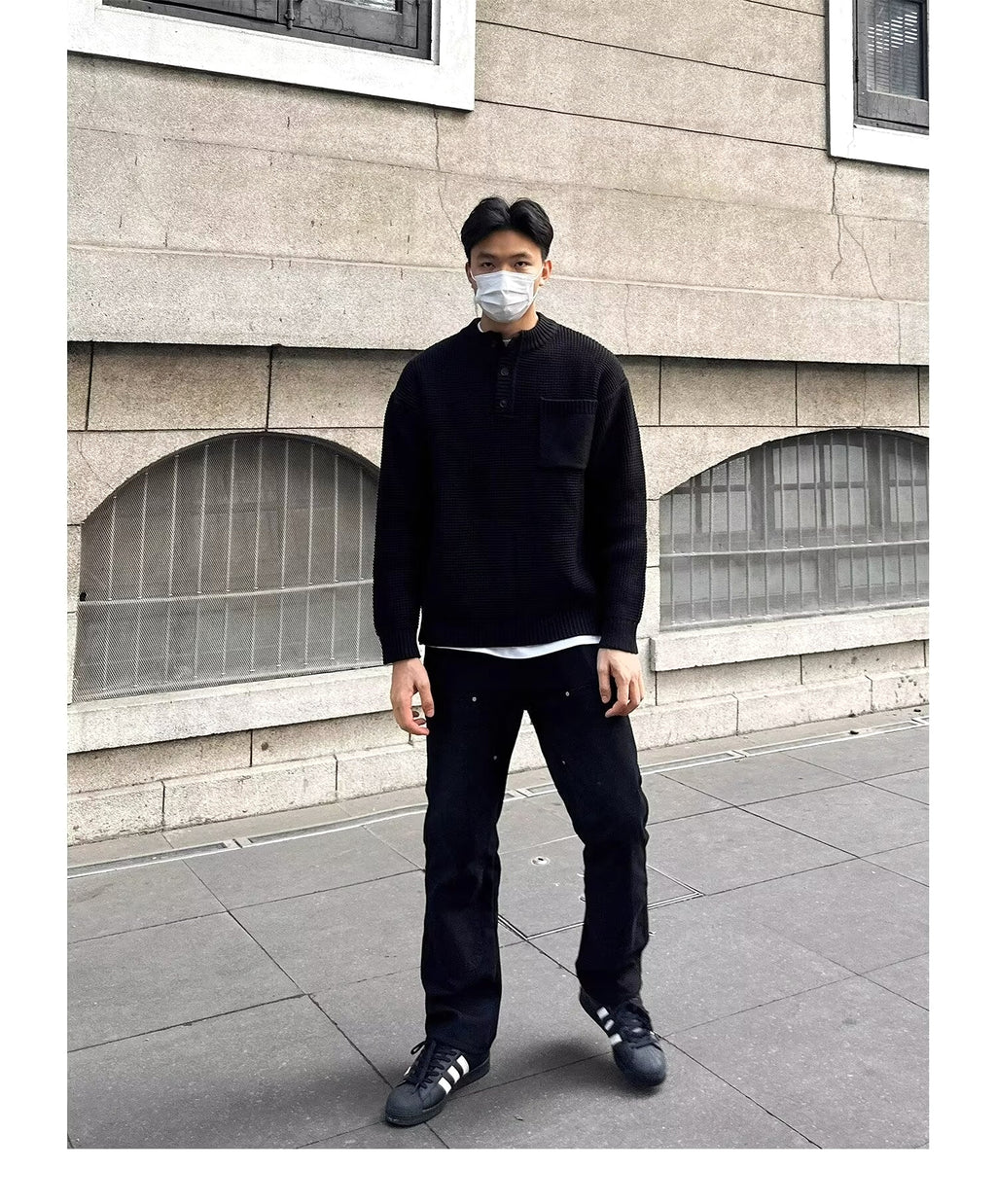 Sweater Men's Long-sleeved Knitted Top - enhanced image 3