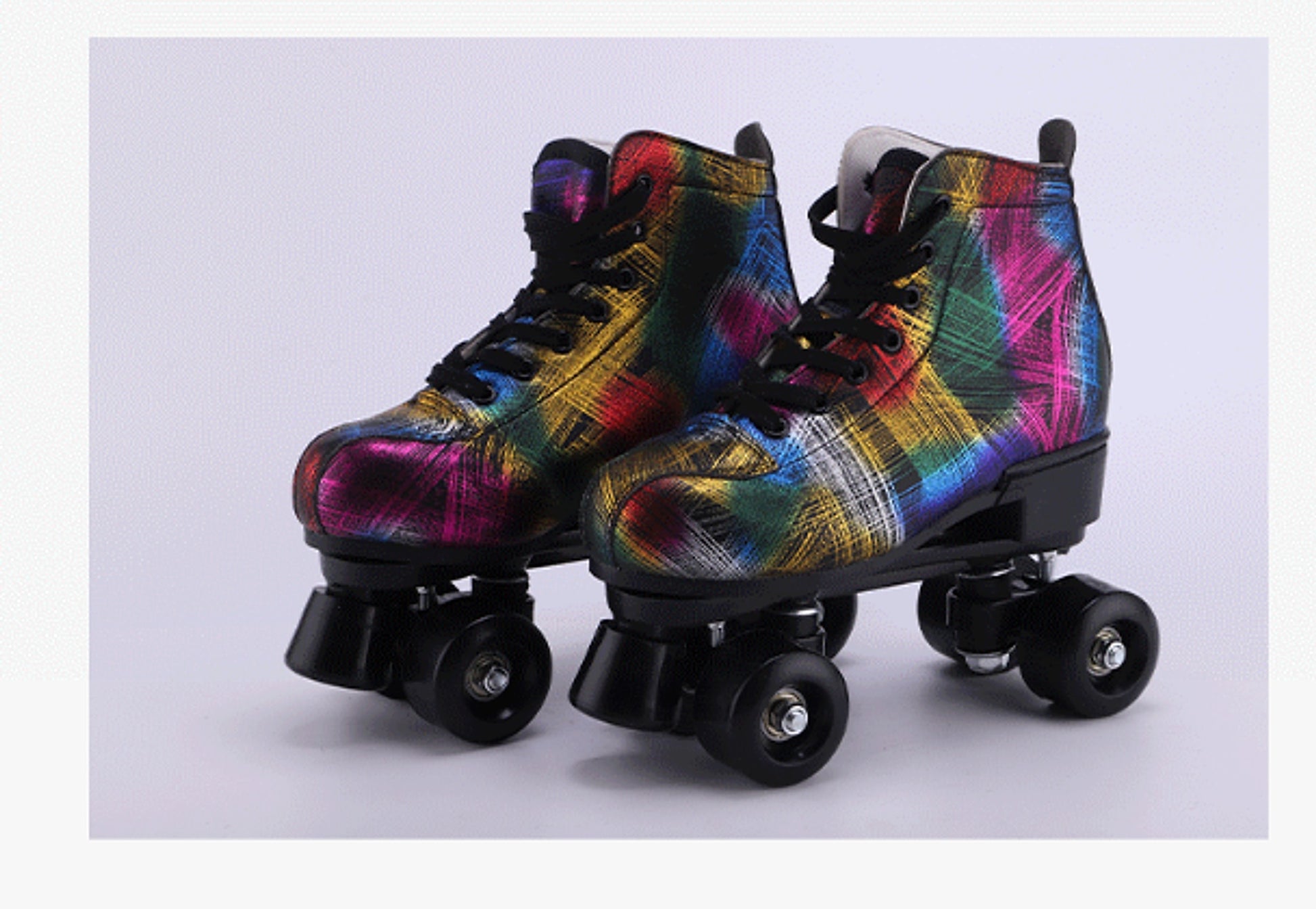 Symphony Feather Double Row Skates Adult Roller Skates Four Roller Skating Flash Skates - enhanced image 3