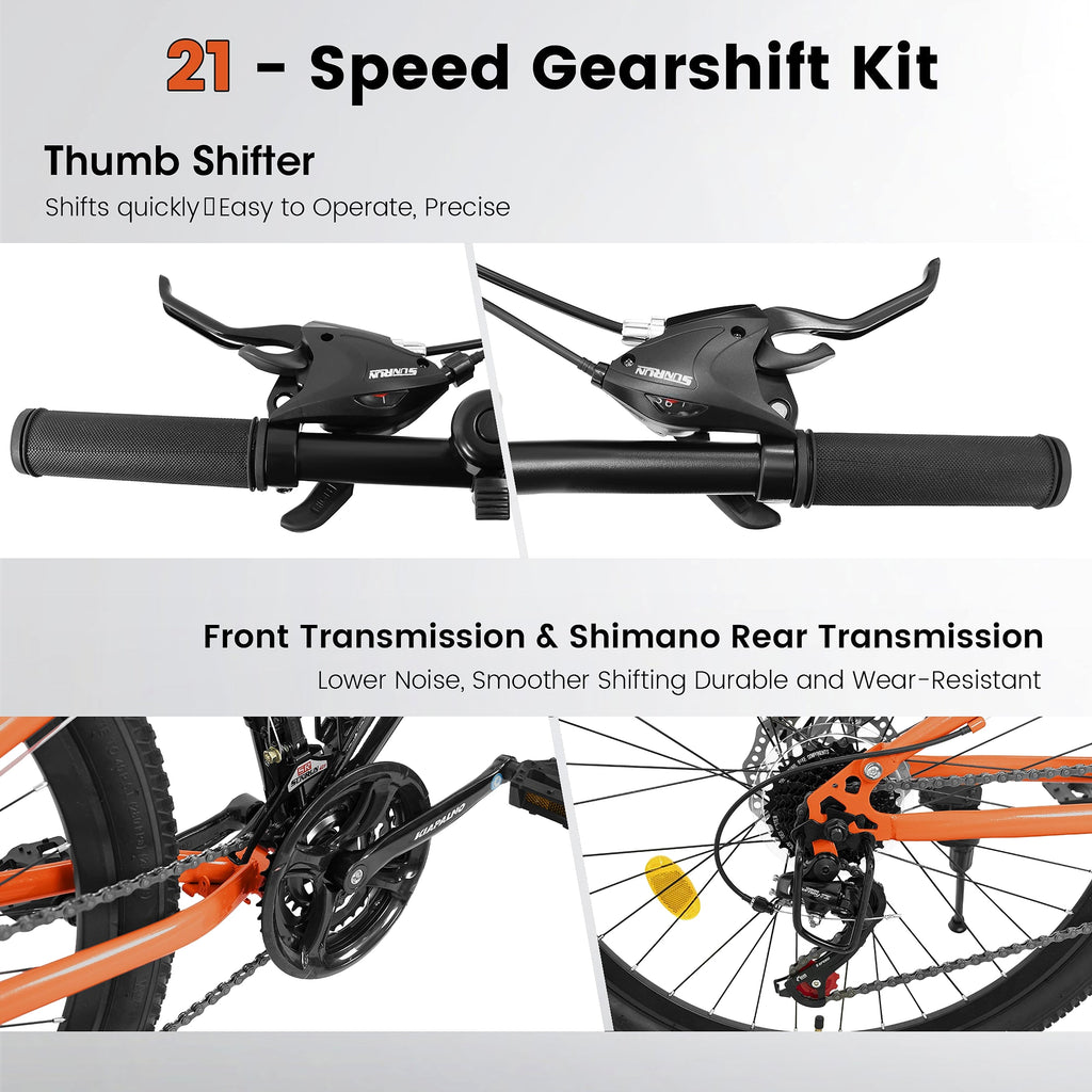 TerraRush™ – 26" Mountain Bike with Shock Absorber & 21-Speed Gear - enhanced image 3