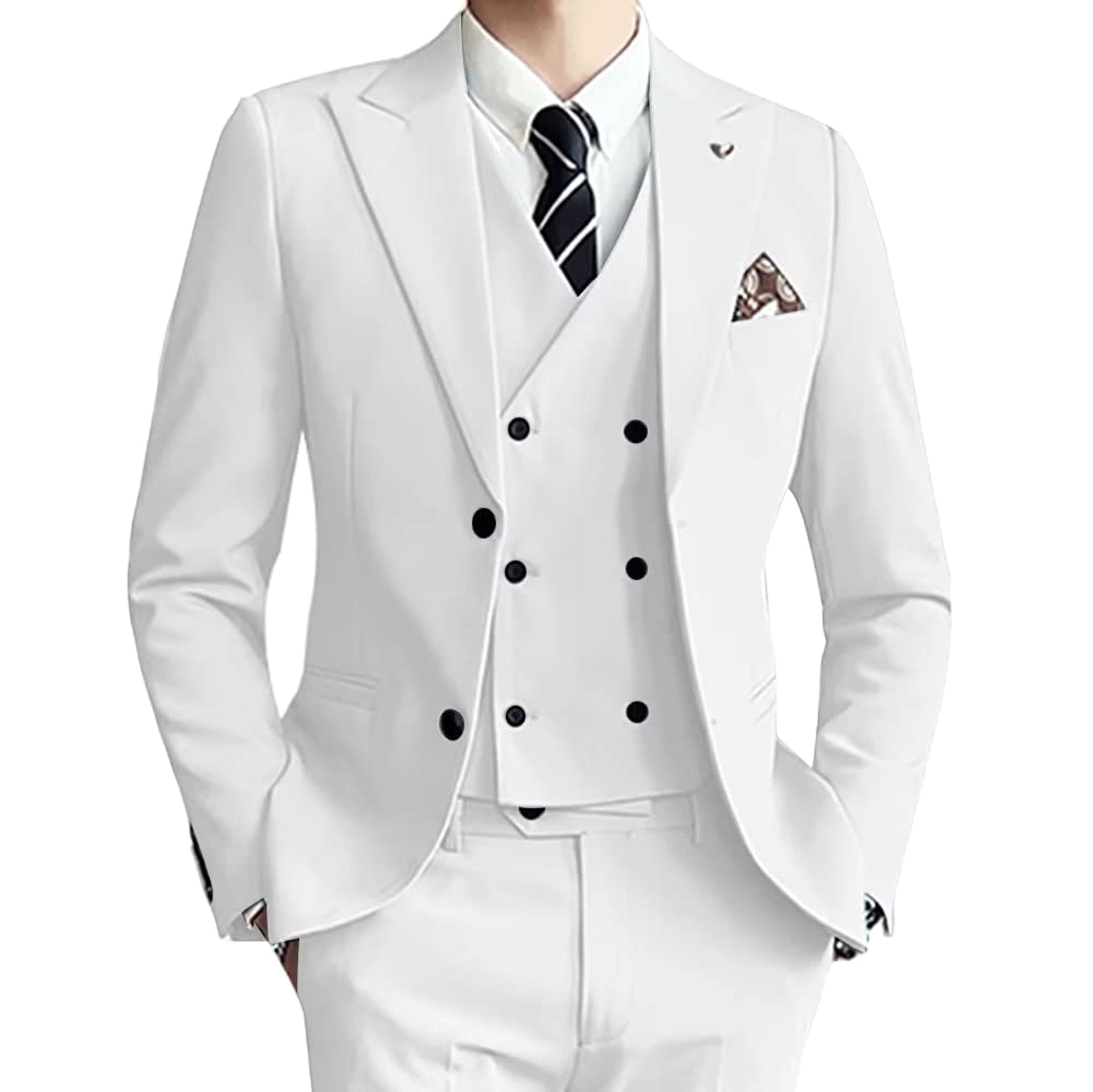 Ceremonté™ – Slim Fit Three-Piece Wedding Suit - enhanced image 3