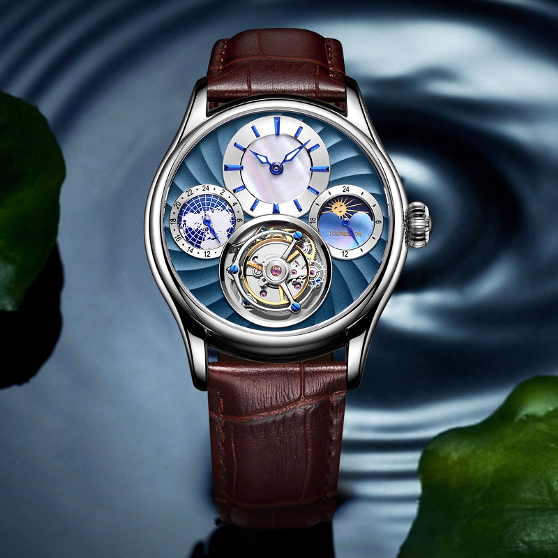 Tourbillon Hollow automatic men's business mechanical watch - enhanced image 3