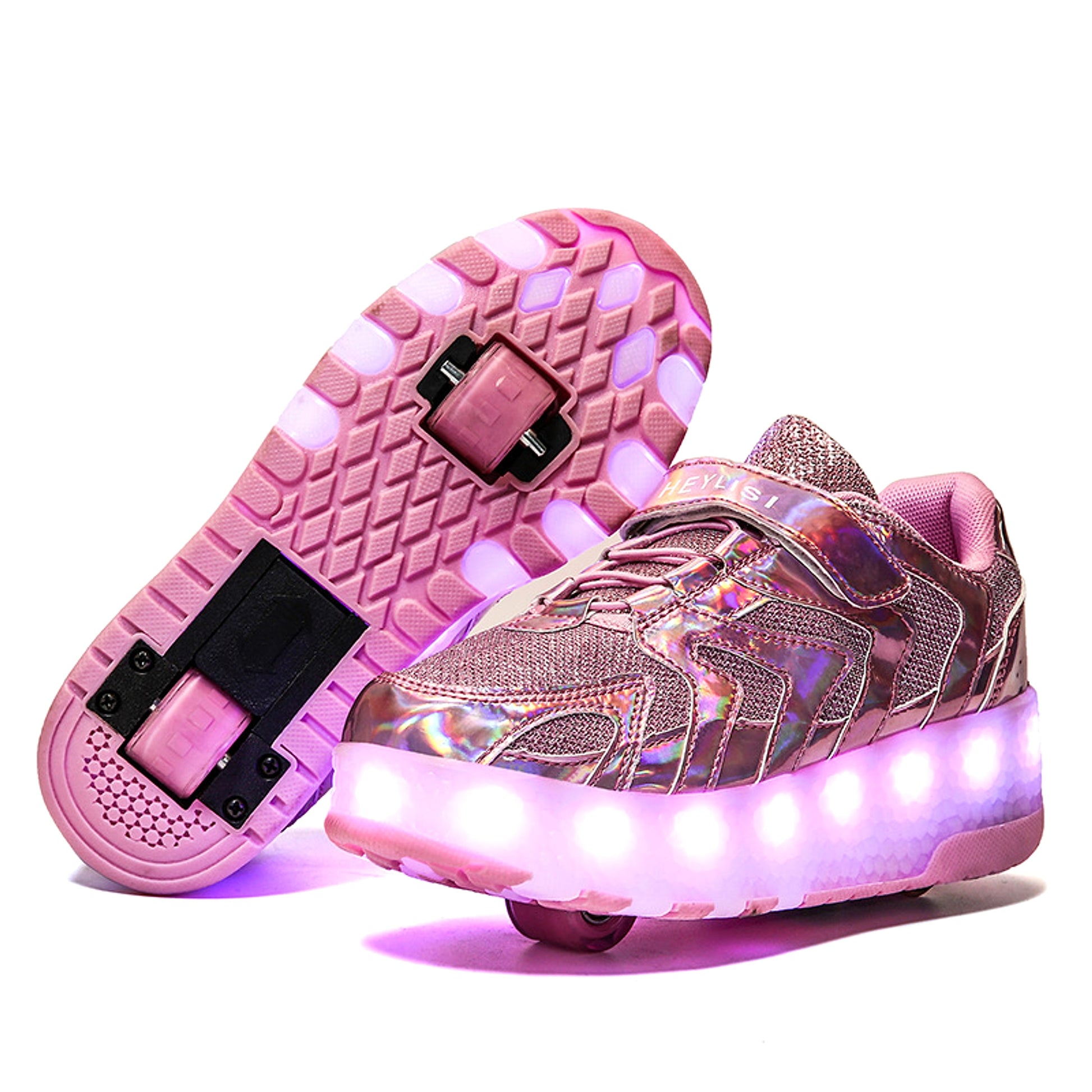 Two-Wheeled Heelys, Roller Shoes, USB Cable Charging Children's Luminous Shoes - enhanced image 3