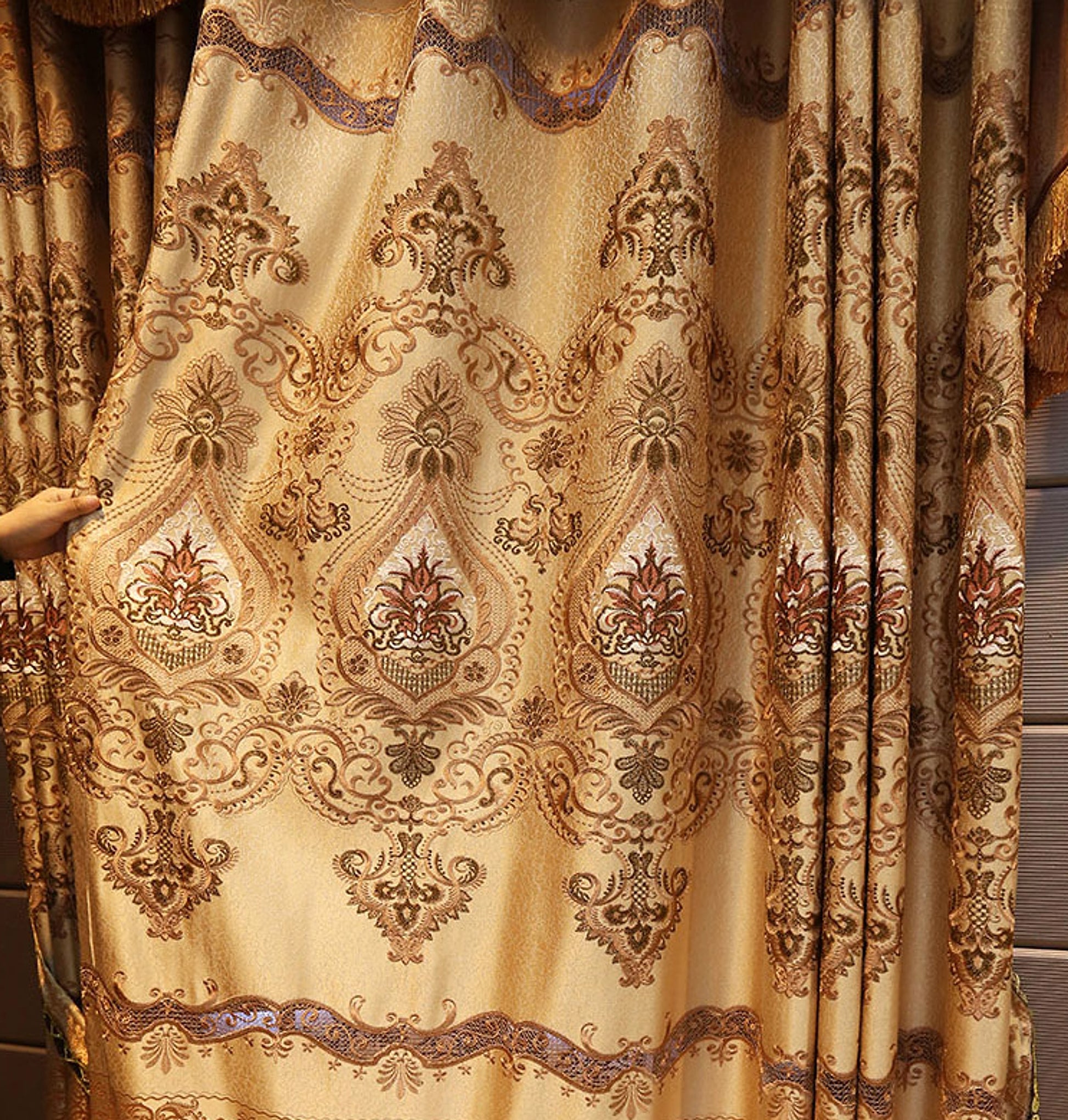 VeloraDrape™ – European Luxury Embroidered Curtains for Grand Spaces - enhanced image 3