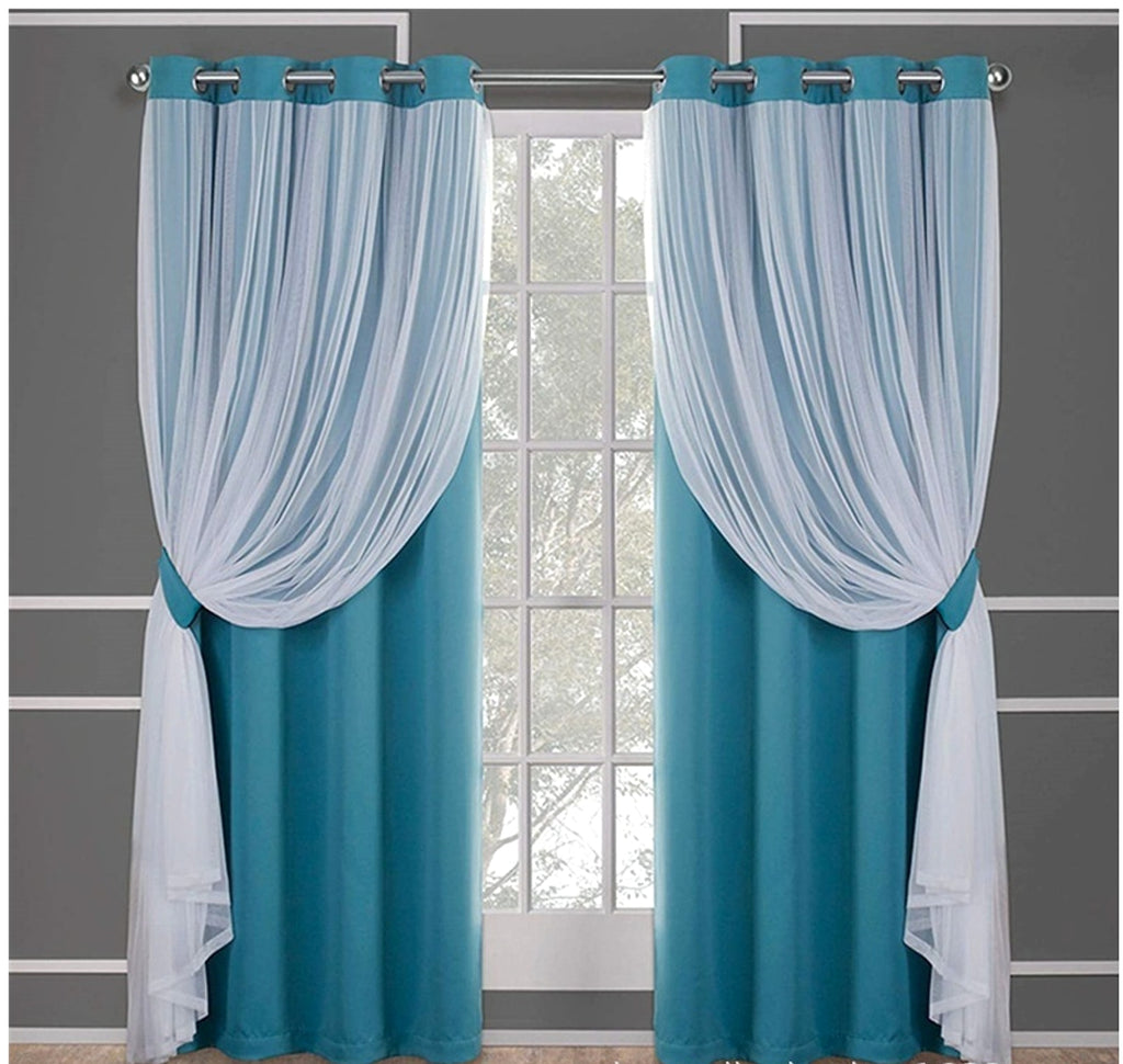 Velura™ – Double Layer Lace-Trim Blackout Curtain - enhanced image 3