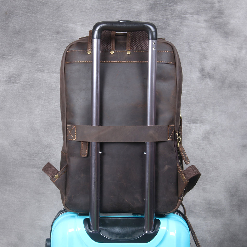 ALLFASHION™ – HeritageRider Crazy Horse Leather Backpack - enhanced image 3