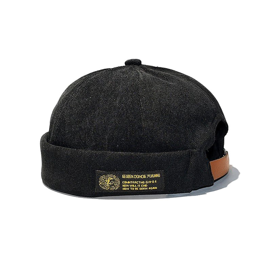 Vintage Docker Cap Brimless Hat - enhanced image 3