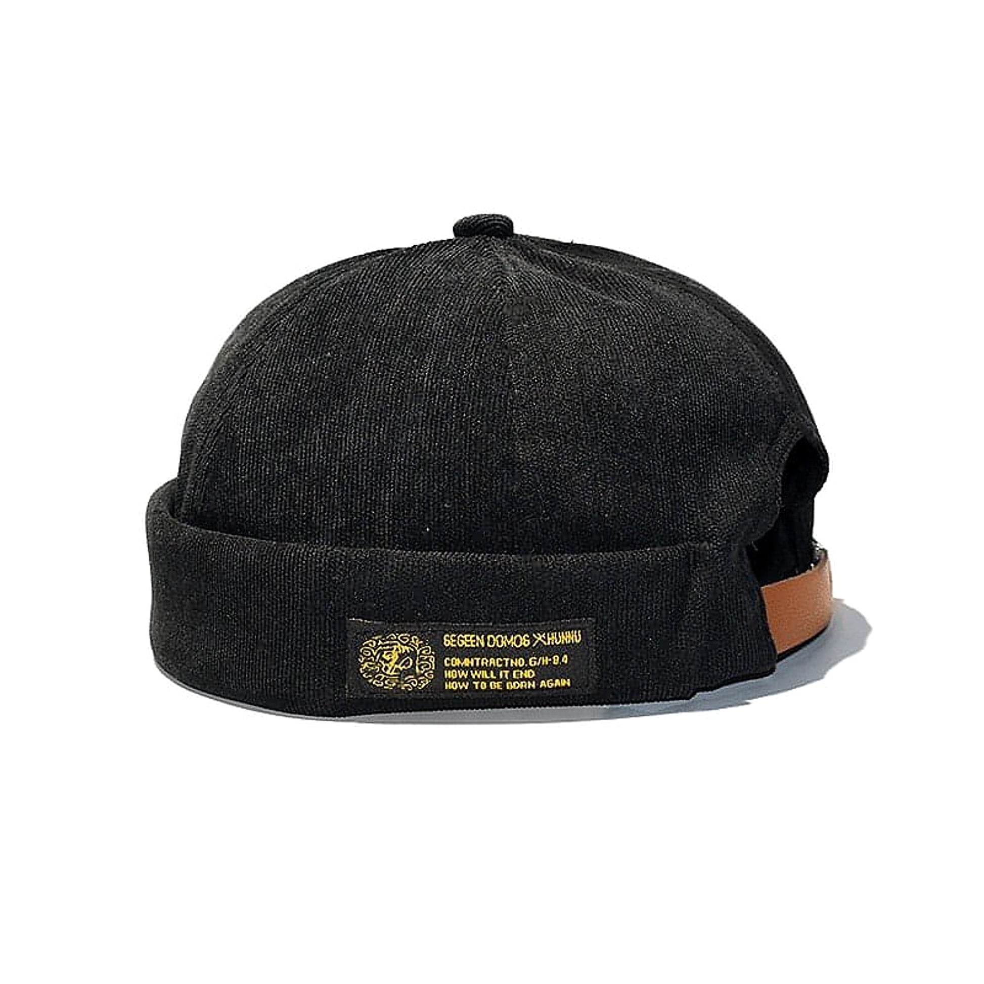 Vintage Docker Cap Brimless Hat - enhanced image 3