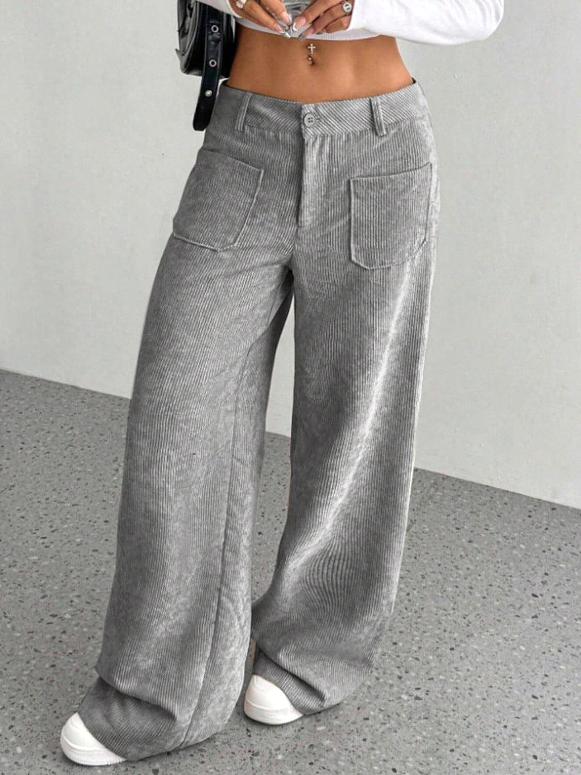 Wide Leg Pants with Pockets - enhanced image 3