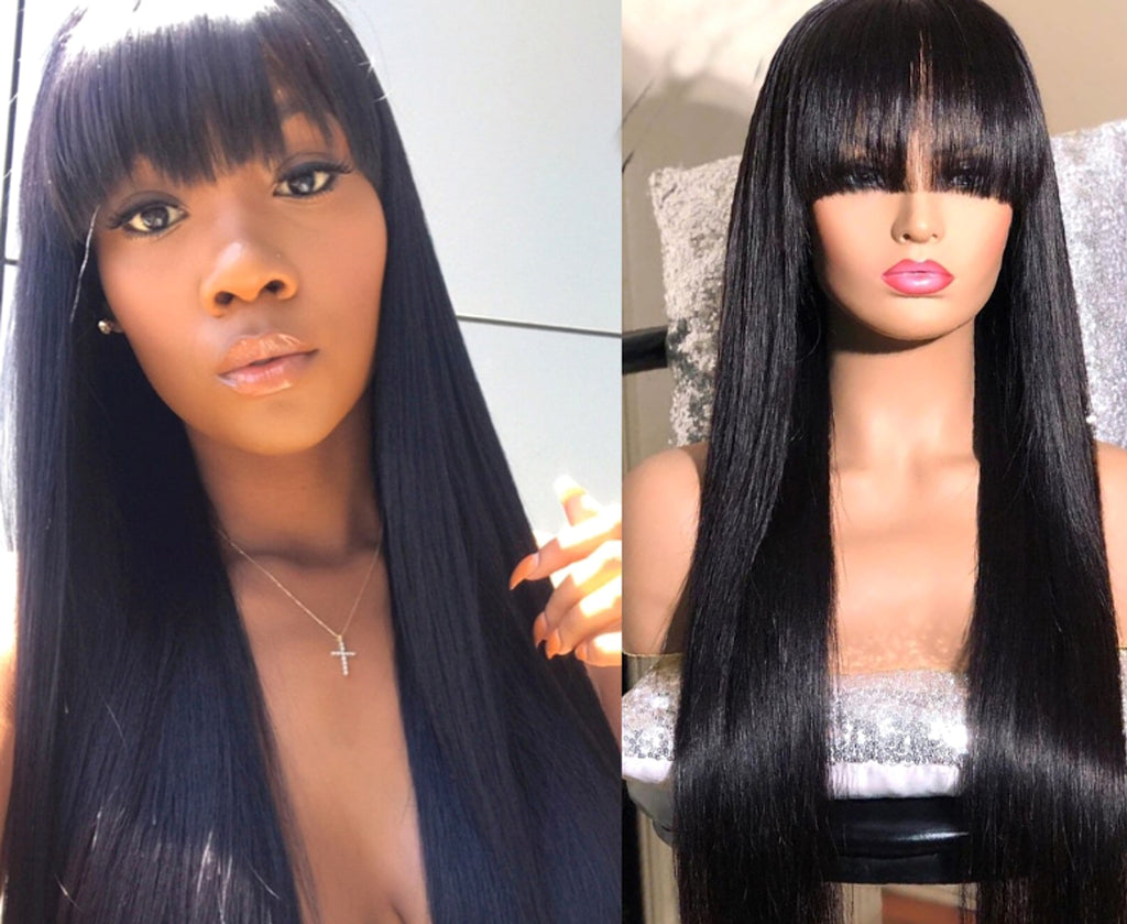 LuxeWave - Wig Real Human Hair Straightening Mechanism Headgear - LuxeWave - enhanced image 3