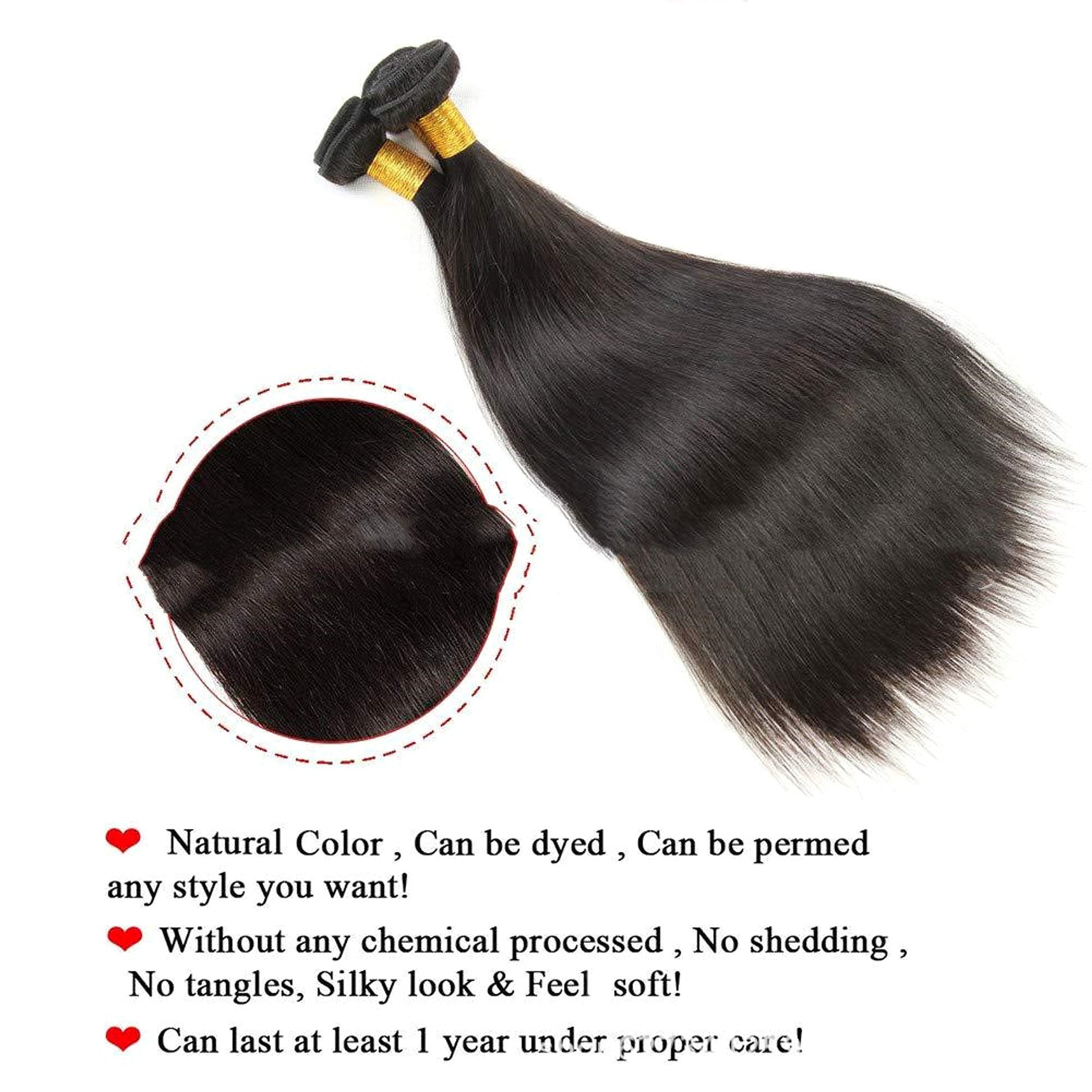 LuxeWave Wigs, Real Human Hair - enhanced image 3