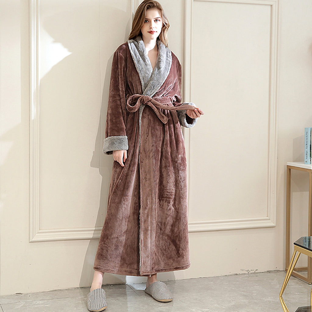 Winter Flannel Nightgown Pajamas Thickened - enhanced image 3