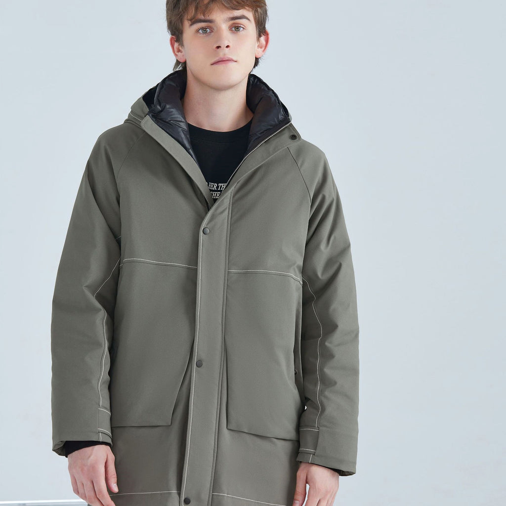 Winter Loose White Duck Down Quality Fashion Jacket Men - enhanced image 3