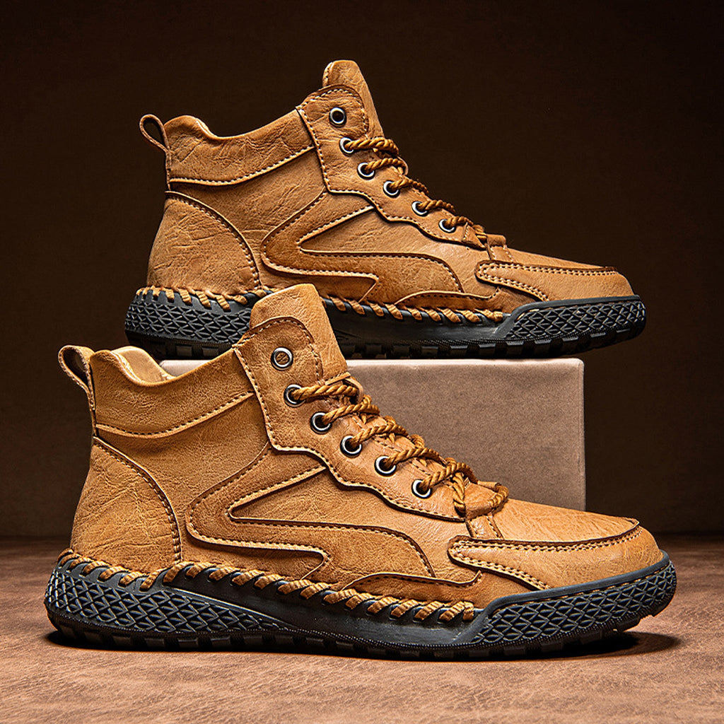 Winter Plush Insulated High Top Leather Shoes Men - enhanced image 3