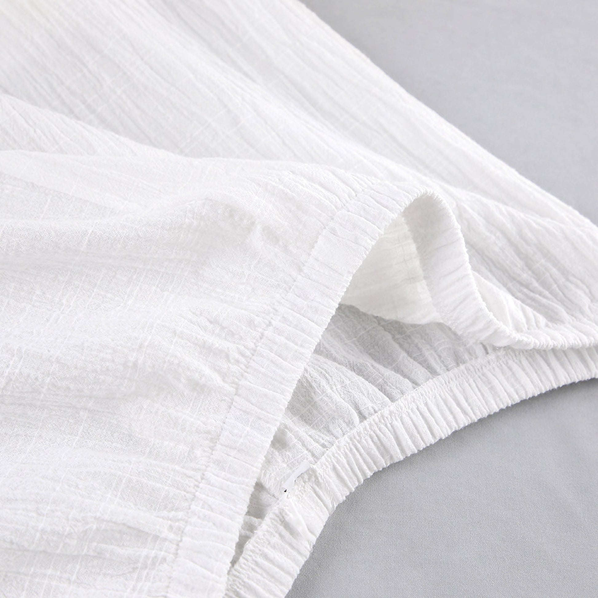 Women's Fashion Long Sleeve Double-layer Crepe Pajamas Trousers Loose Outfit - enhanced image 3