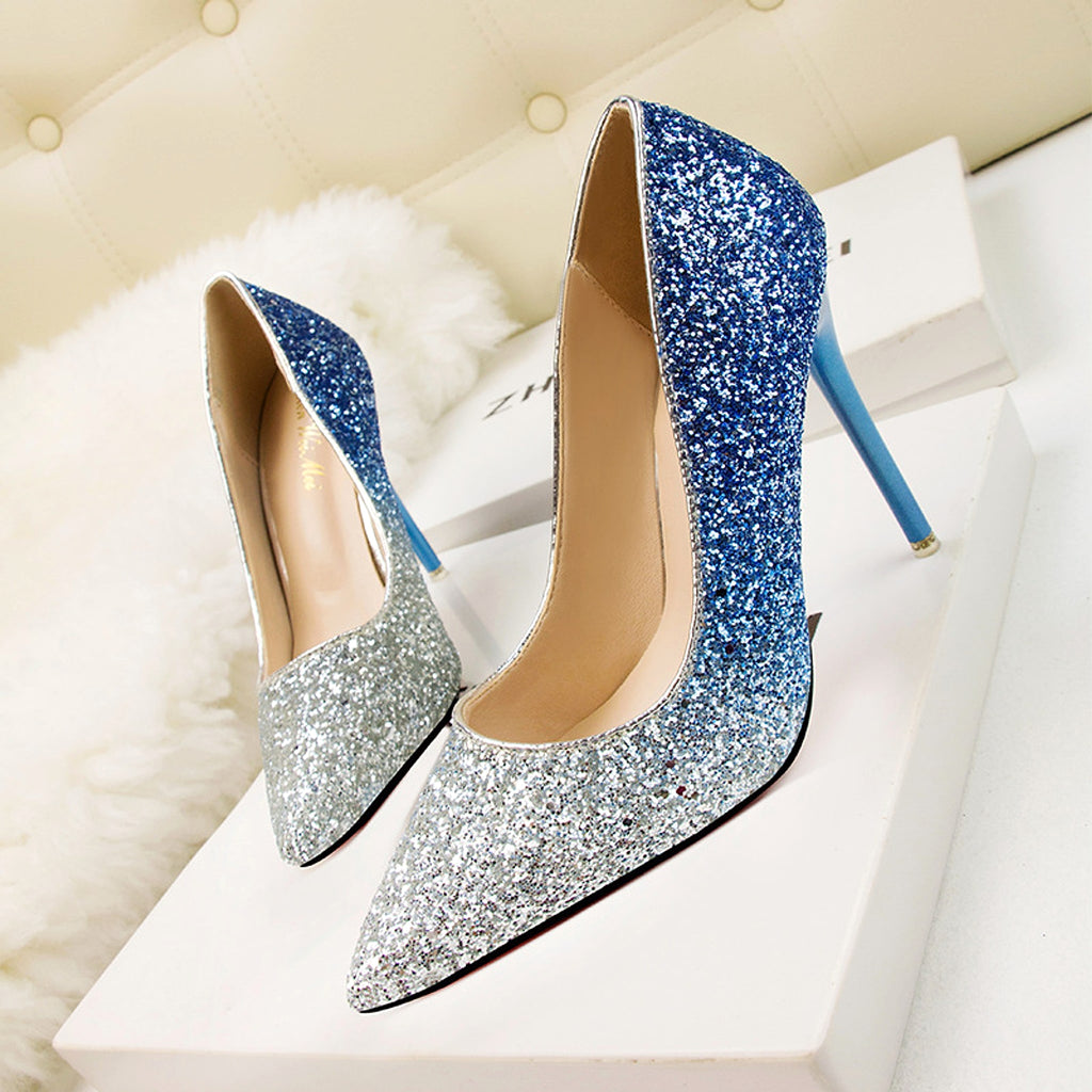 Women's Fashion Pointed Low-cut High Heels - enhanced image 3