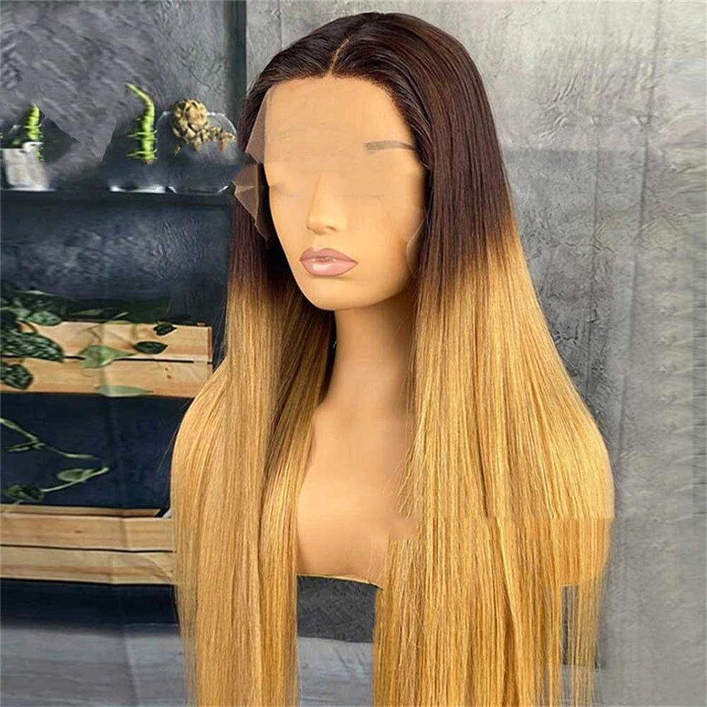 LuxeWave Fashion Real Hair Gradient Wig Lace Headgear - enhanced image 3