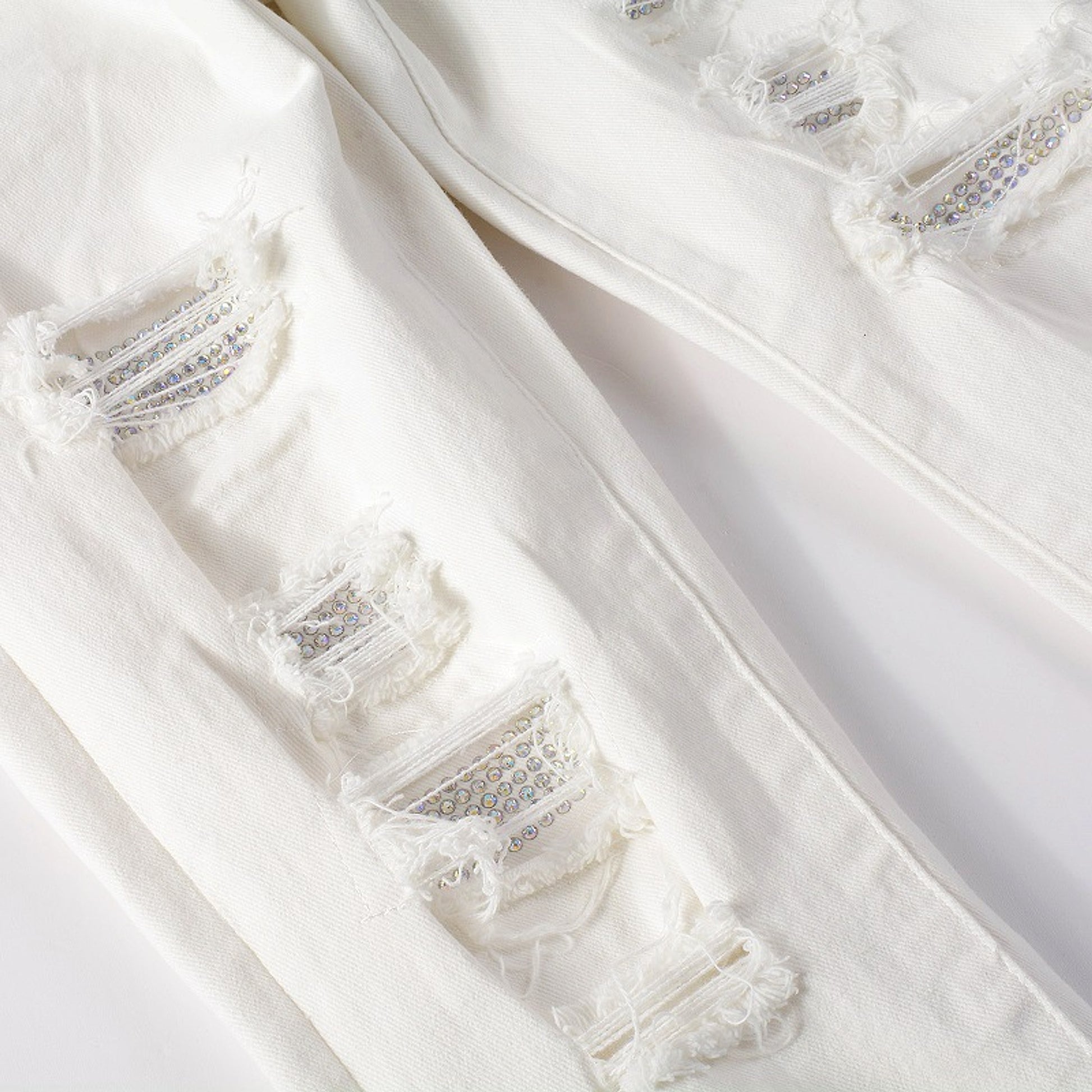 Women's High Street Ripped Stretch Slim Jeans - enhanced image 3
