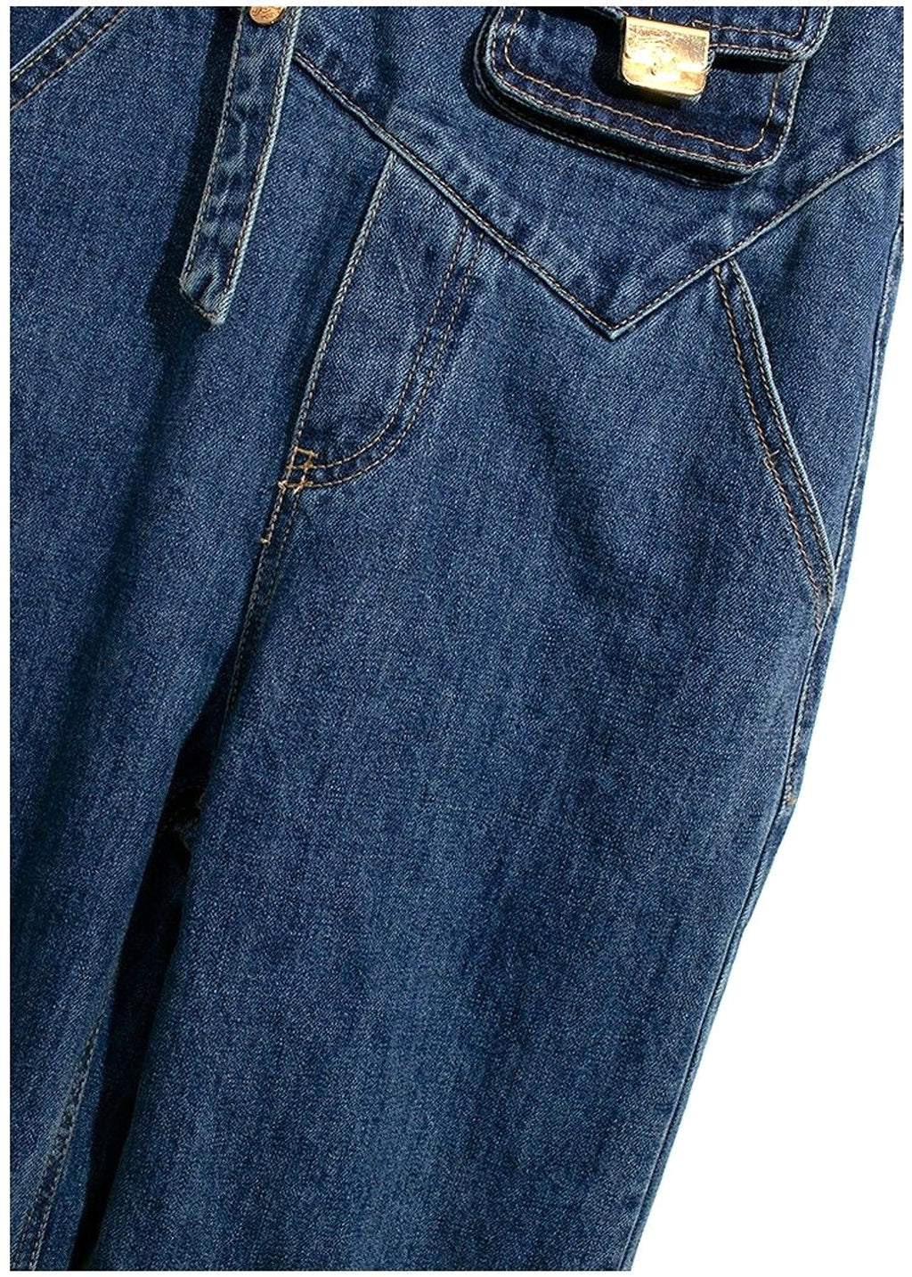 DenimCharm™ – Utility Strap Suspender Jeans - enhanced image 3