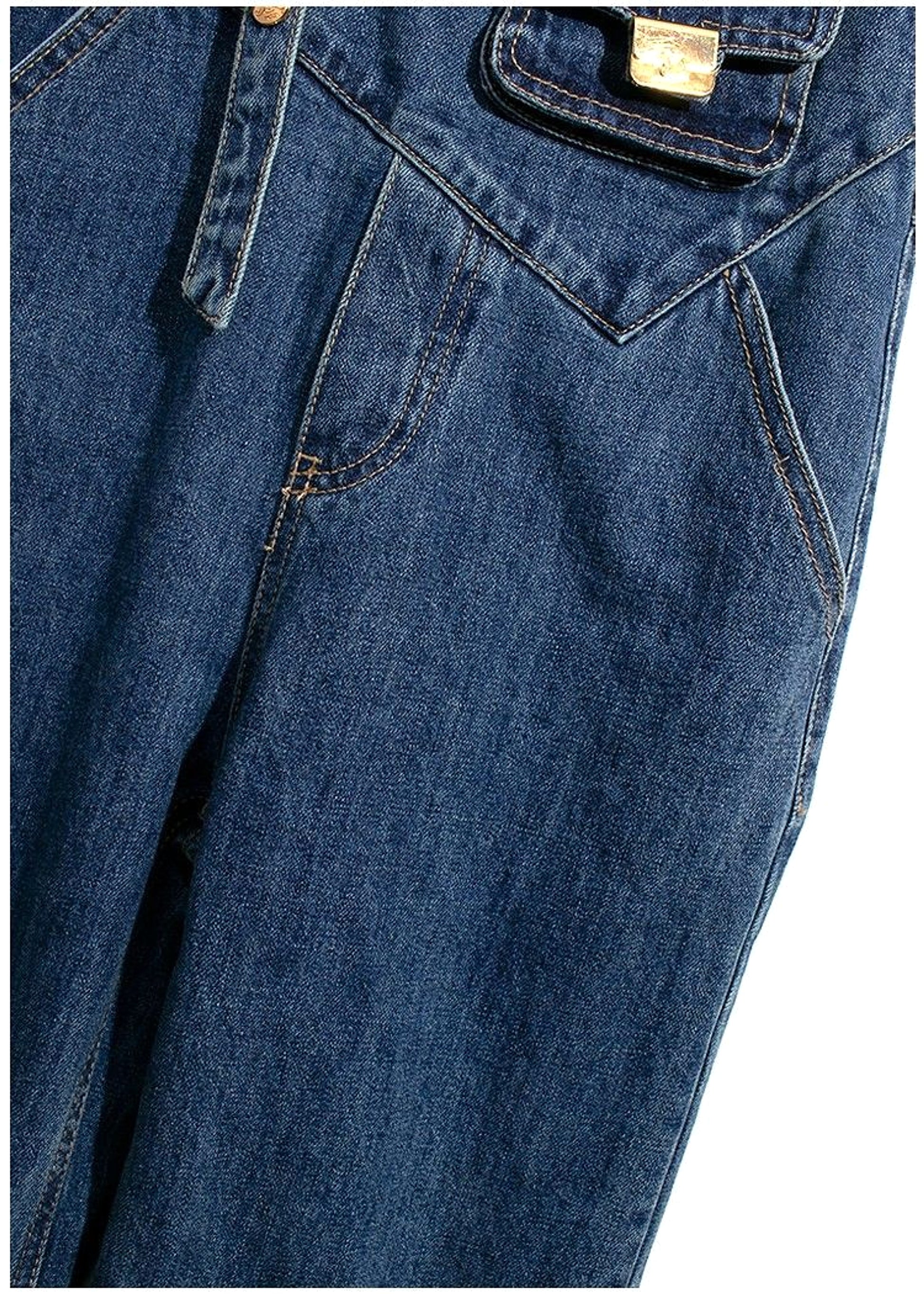 DenimCharm™ – Utility Strap Suspender Jeans - enhanced image 3