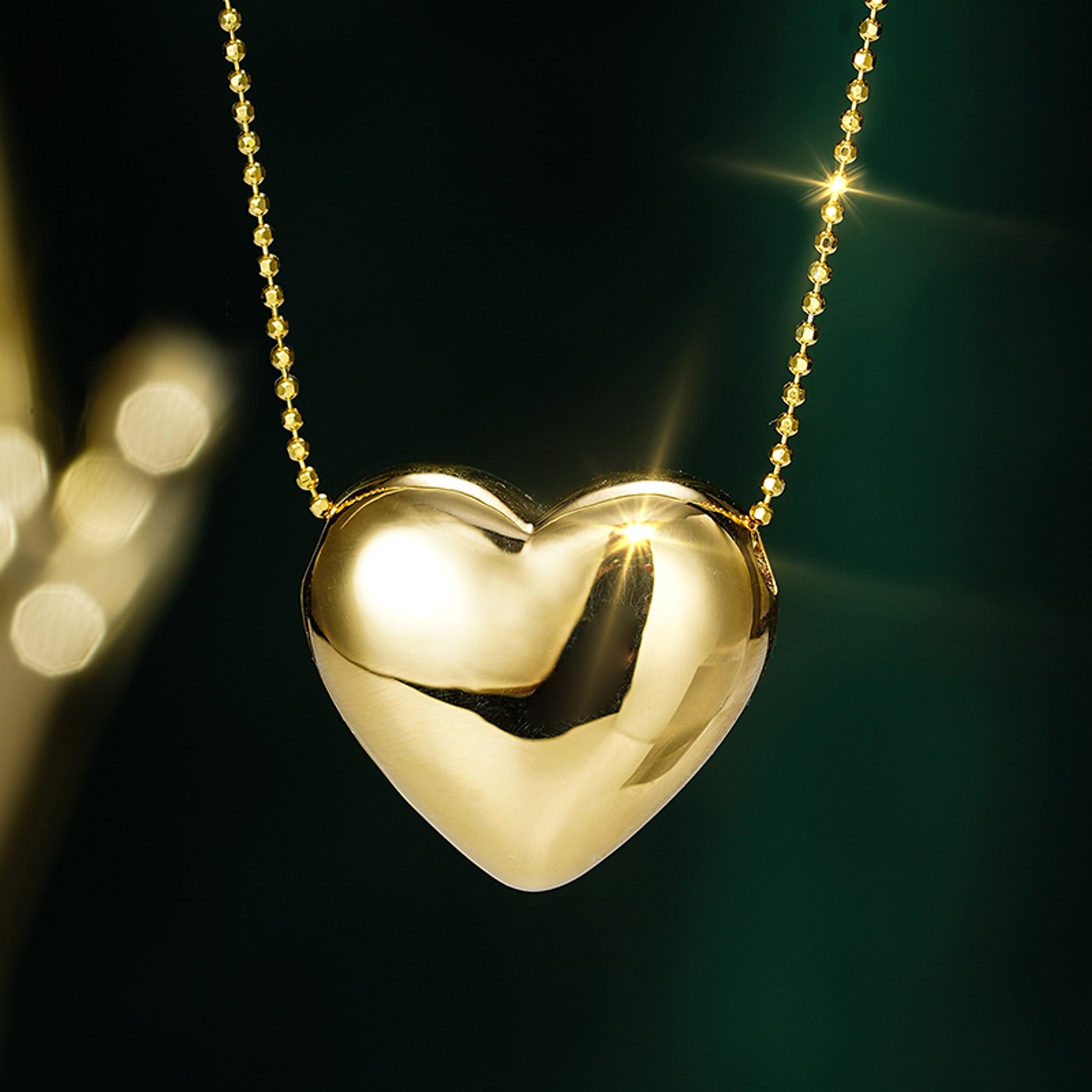 AuriLuxe™ – Personalized 18K Gold Love Pendant Necklace - enhanced image 3