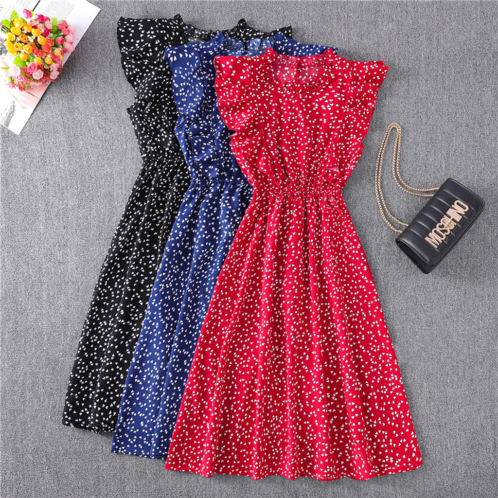 Women's Polka Dot Chiffon Loose And Versatile Dress - enhanced image 3