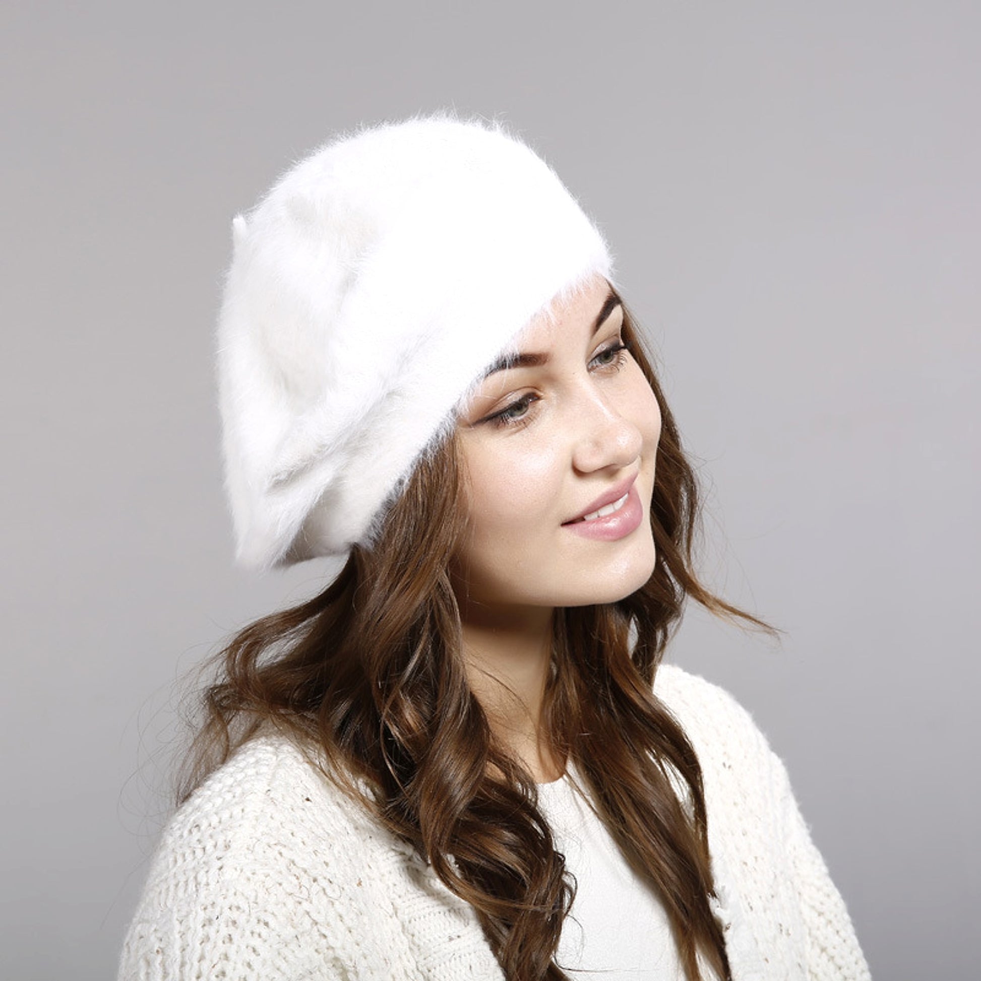 Women's Solid Color Wool Hat - enhanced image 3