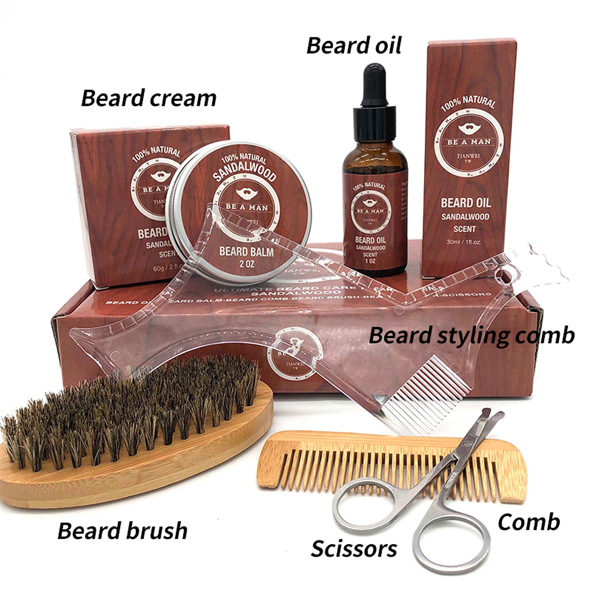 WOODSMAN™ – Premium Beard Grooming Gift Set with Beard Oil & Cream - enhanced image 3