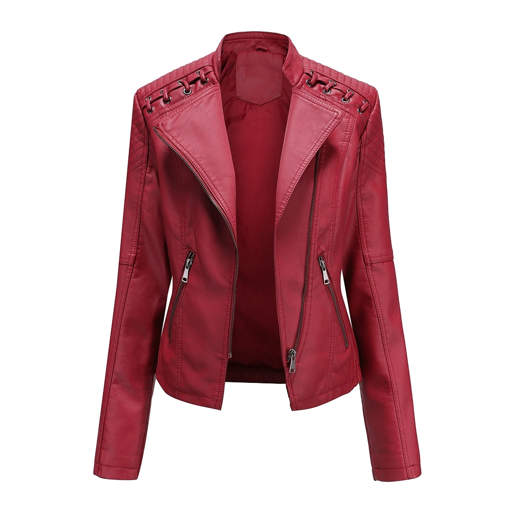 UrbanMuse™ – Faux Leather Chic Rider Jacket - enhanced image 3
