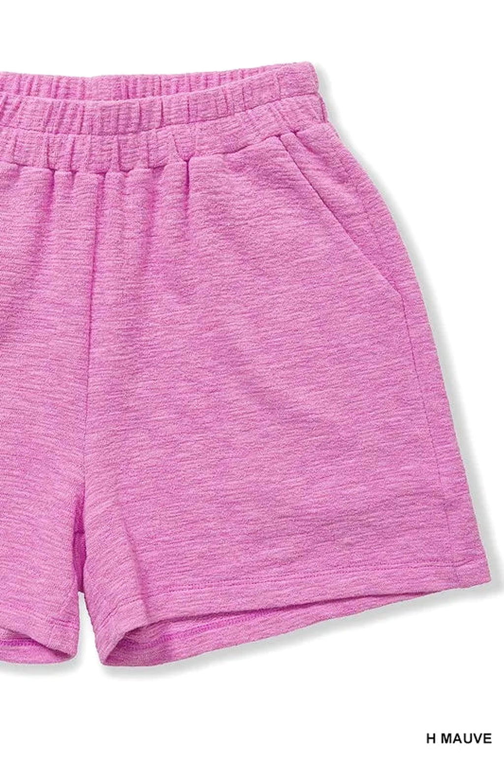 Zenana Cotton Slub Shorts - enhanced image 3