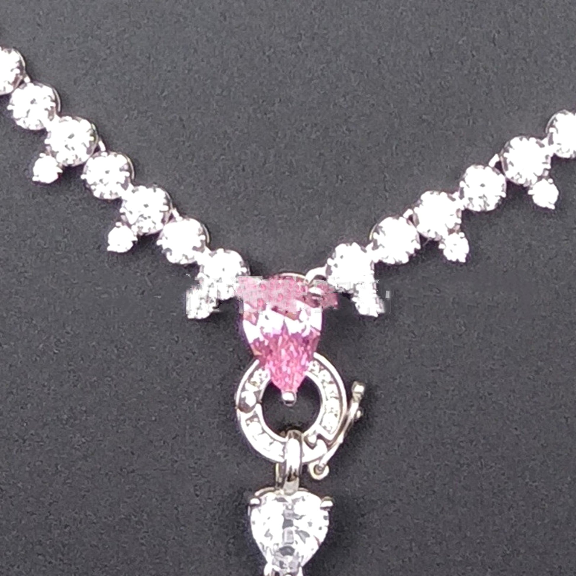 Zhou Hengfu Jewelry S925 Silver Cubic Zirconia Necklace Necklace Women - enhanced image 3