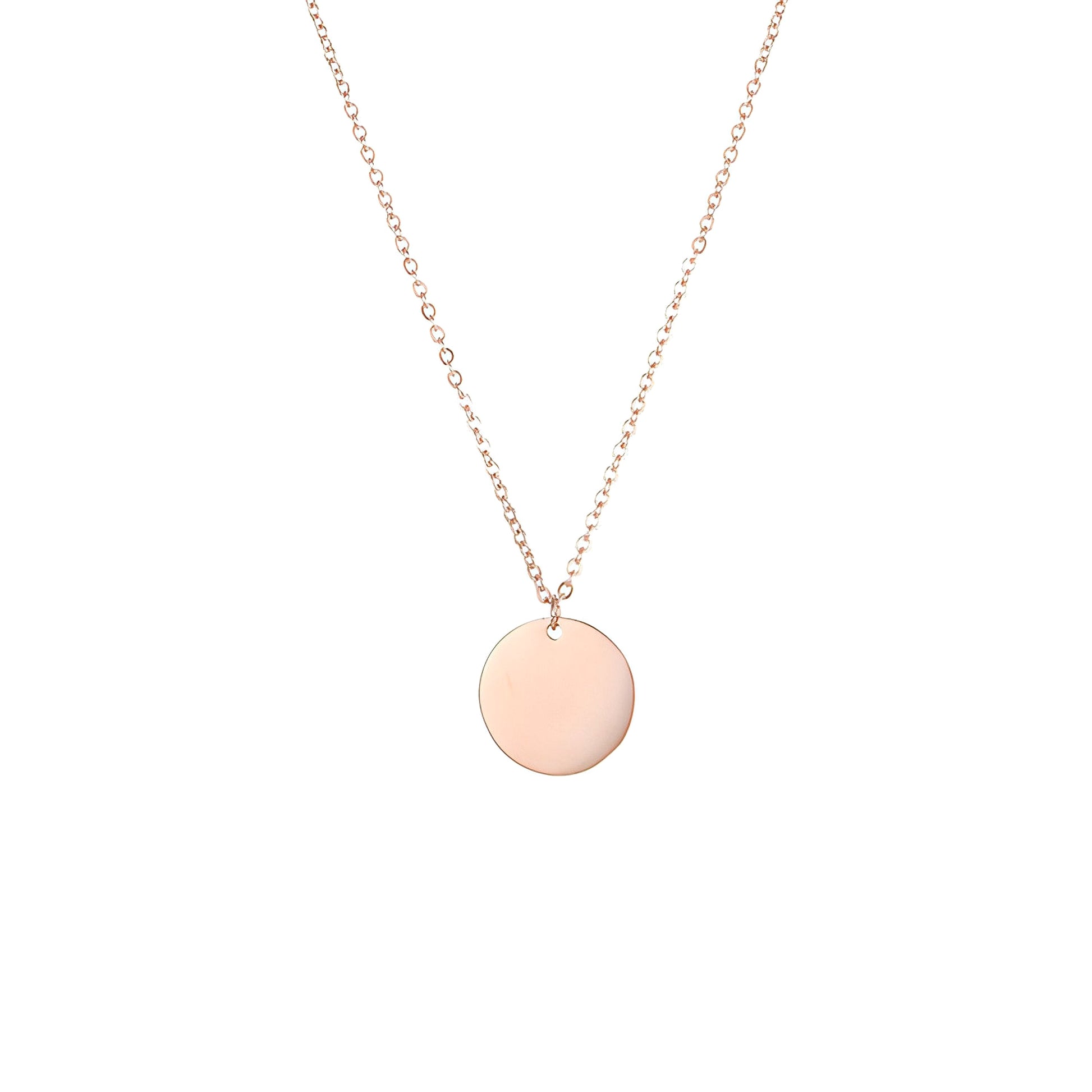 Minimalist Gold-Plated Round Pendant Necklace – A Timeless Statement! - enhanced image 4