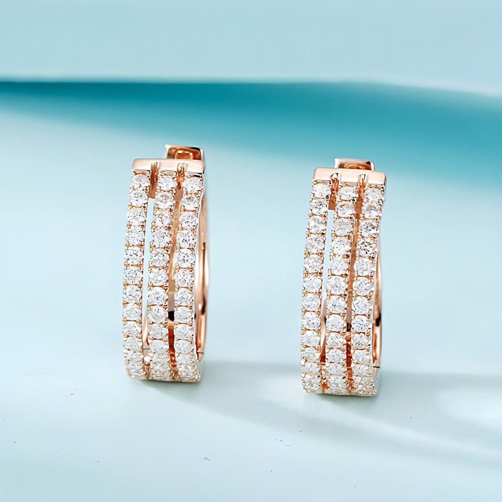 Eternal Elegance 18K Diamond Earrings in Platinum - enhanced image 4