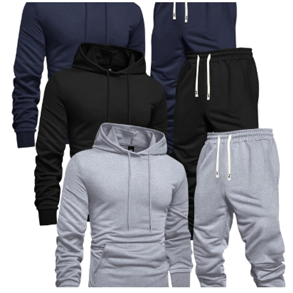 3 Sets Men's Casual Sports Hoodies Blouse And Pants - enhanced image 4