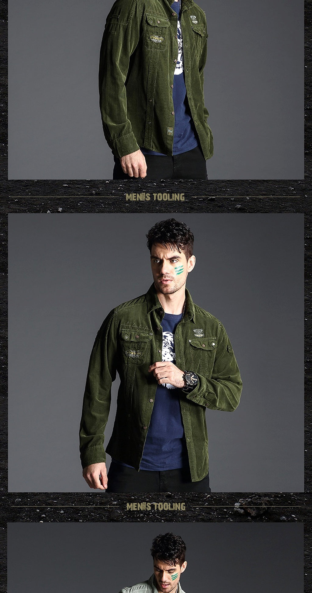 American Plus Size Workwear Outdoor Sports Cotton Long Sleeve DressShirt Men - enhanced image 4