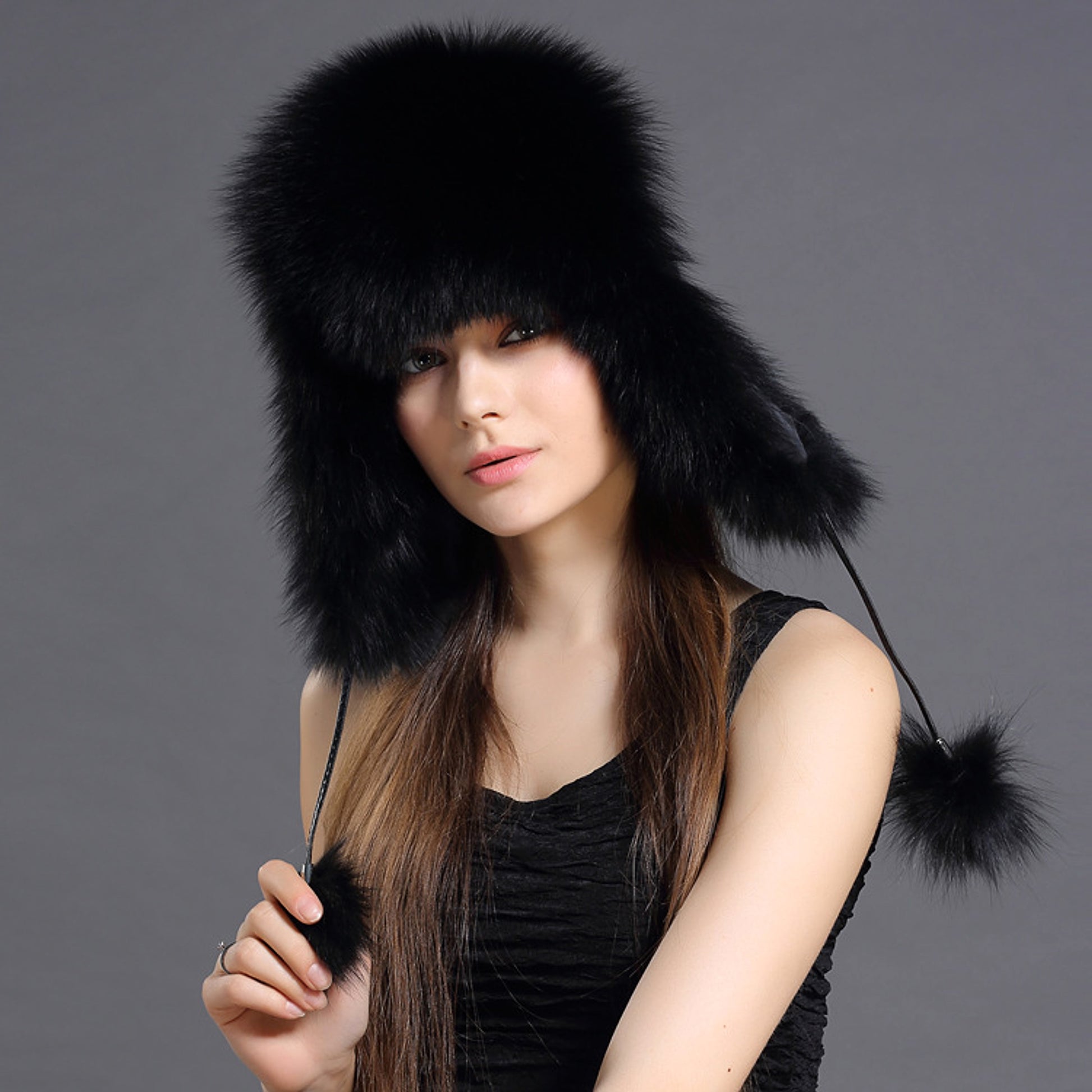 Autumn And Winter Korean Fox Fur Lei Feng Hat Trend - enhanced image 4