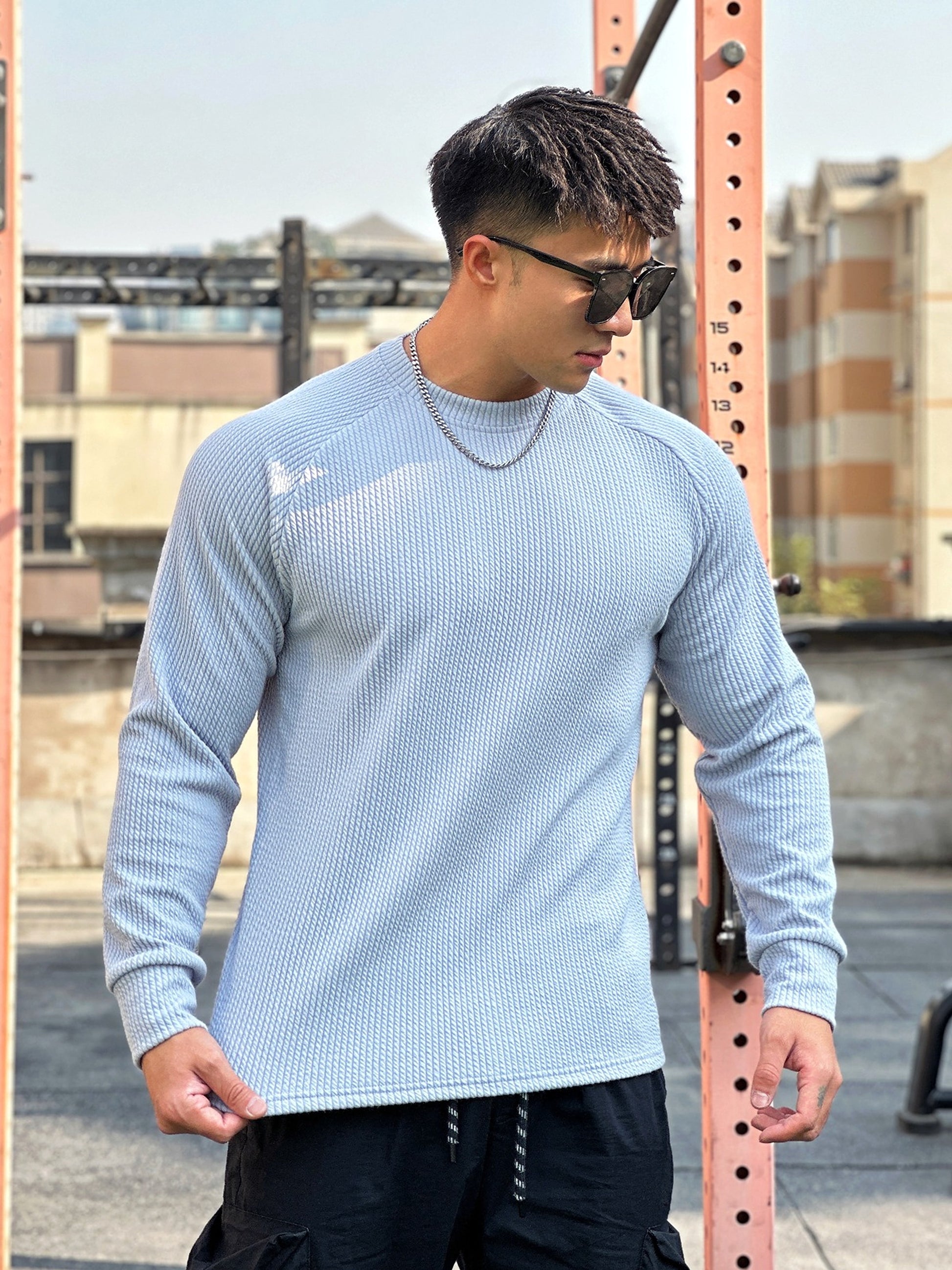 Autumn And Winter Round Neck Men's Casual Sports Trend Loose-fitting Plus Size Pullover Long Sleeve - enhanced image 4
