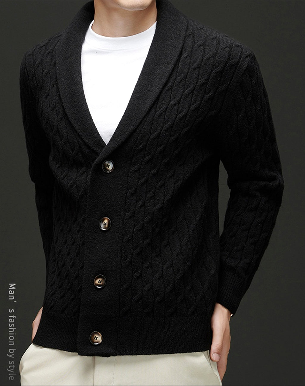 Autumn New Men's Knitwear Cardigan Casual Coat Sweater - enhanced image 4