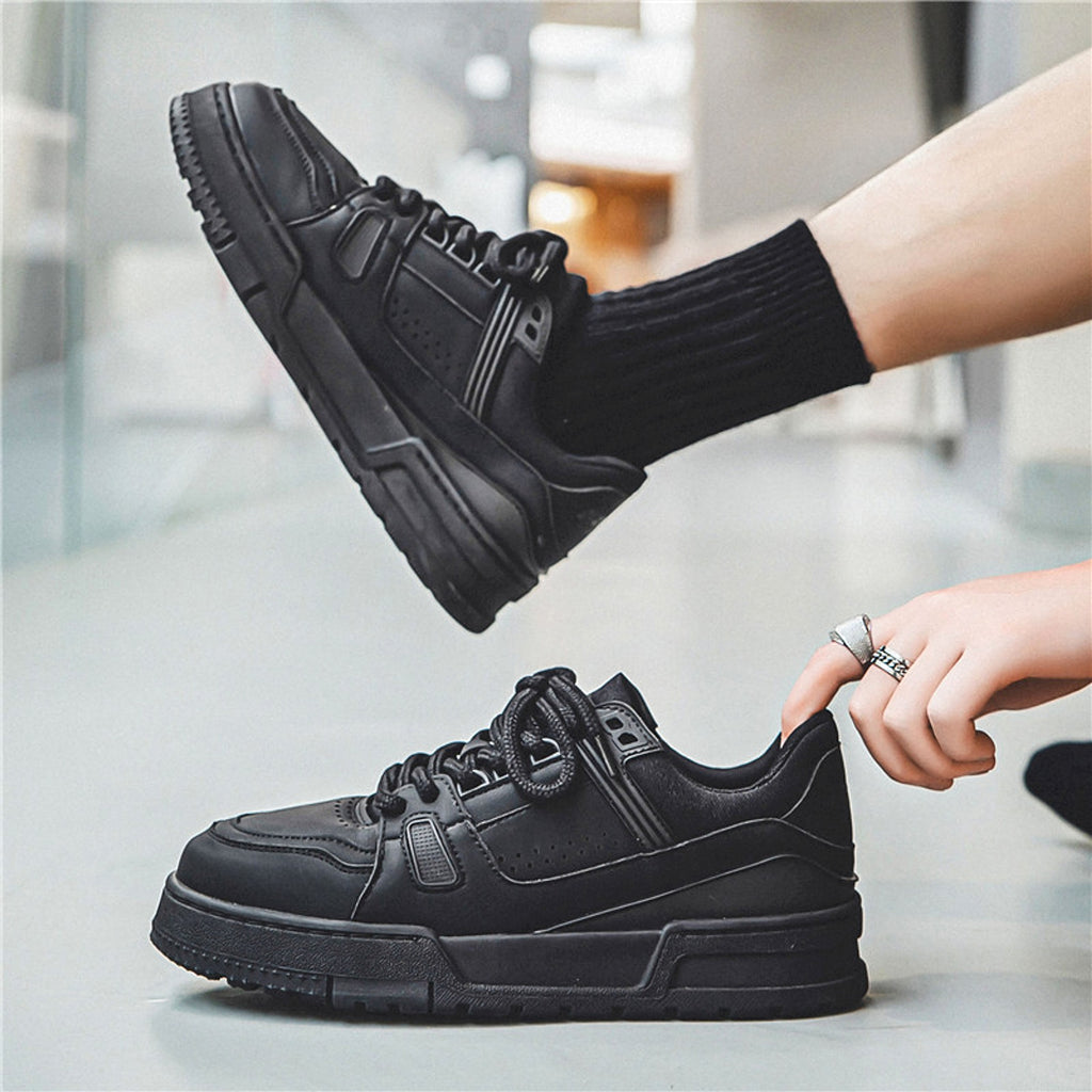 Black American Retro Platform Sports Board Shoes - enhanced image 4