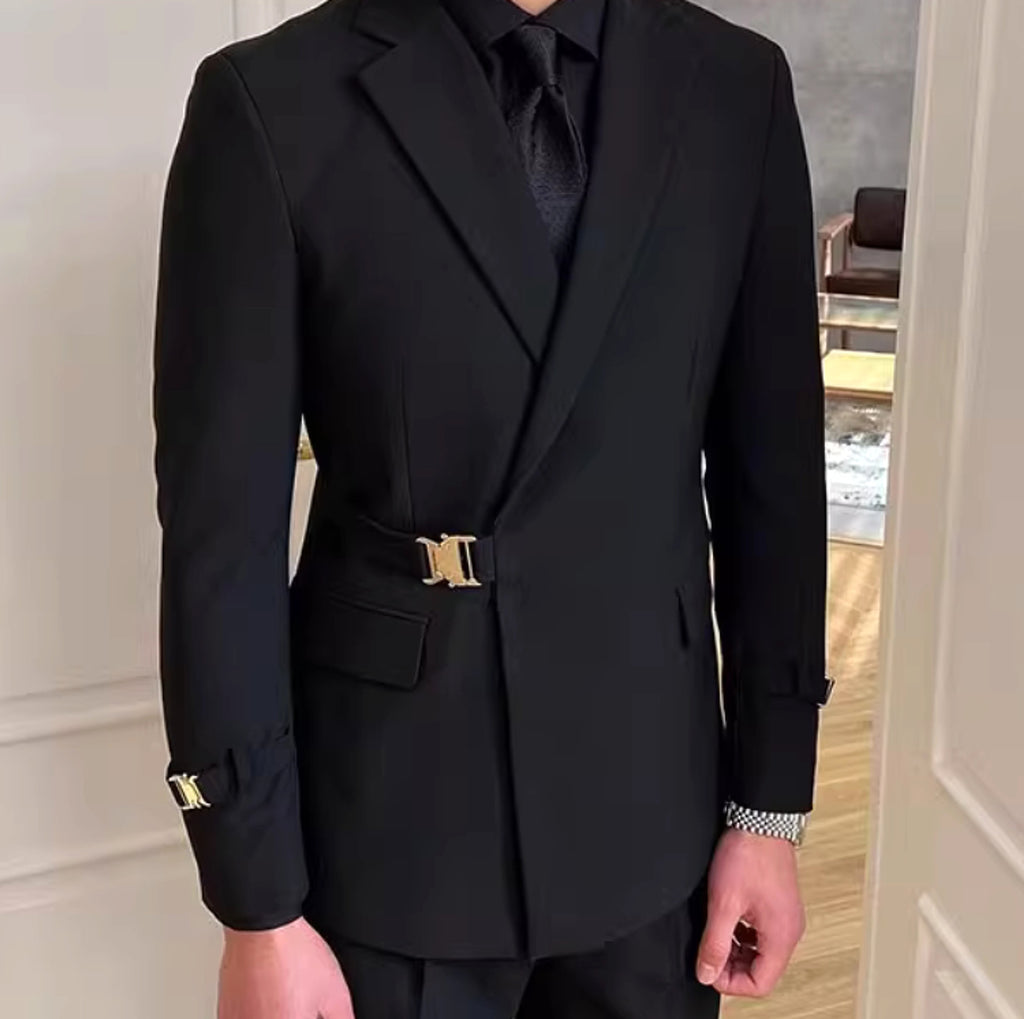 Cavalleno™ – Black Fashion Commuter Slim Suit - enhanced image 4