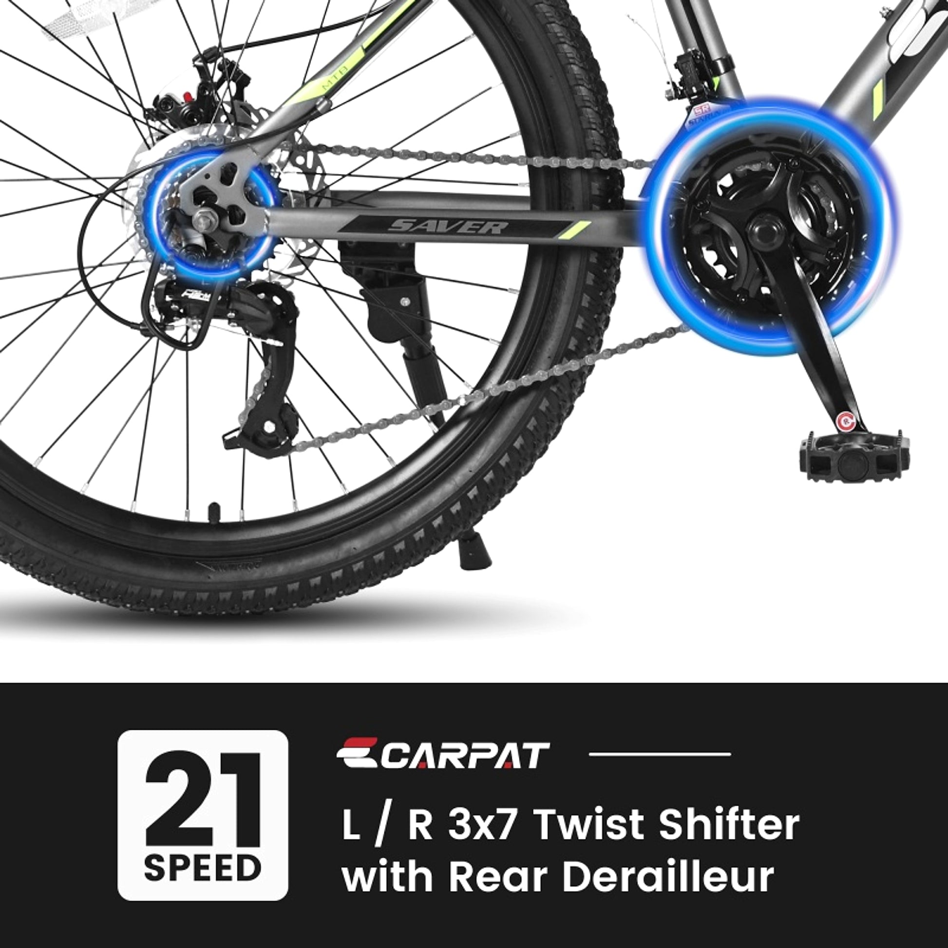 Carpat Kids City-Cruizer – 24" Mountain Bike with 21-Speed Shimano & Disc Brakes (US Warehouse) - enhanced image 4