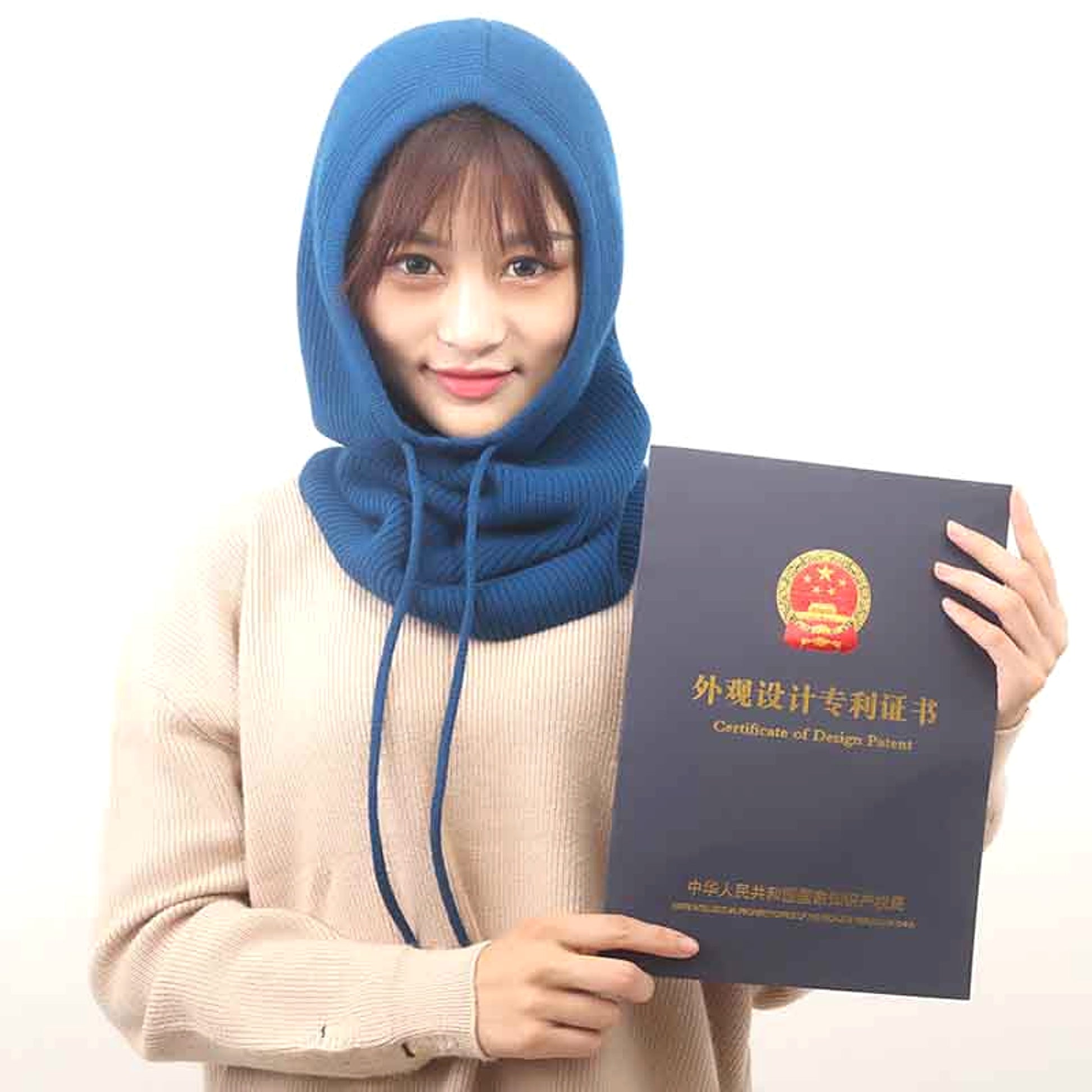 Cashmere Woolen Autumn And Winter Knitted Hat - enhanced image 4