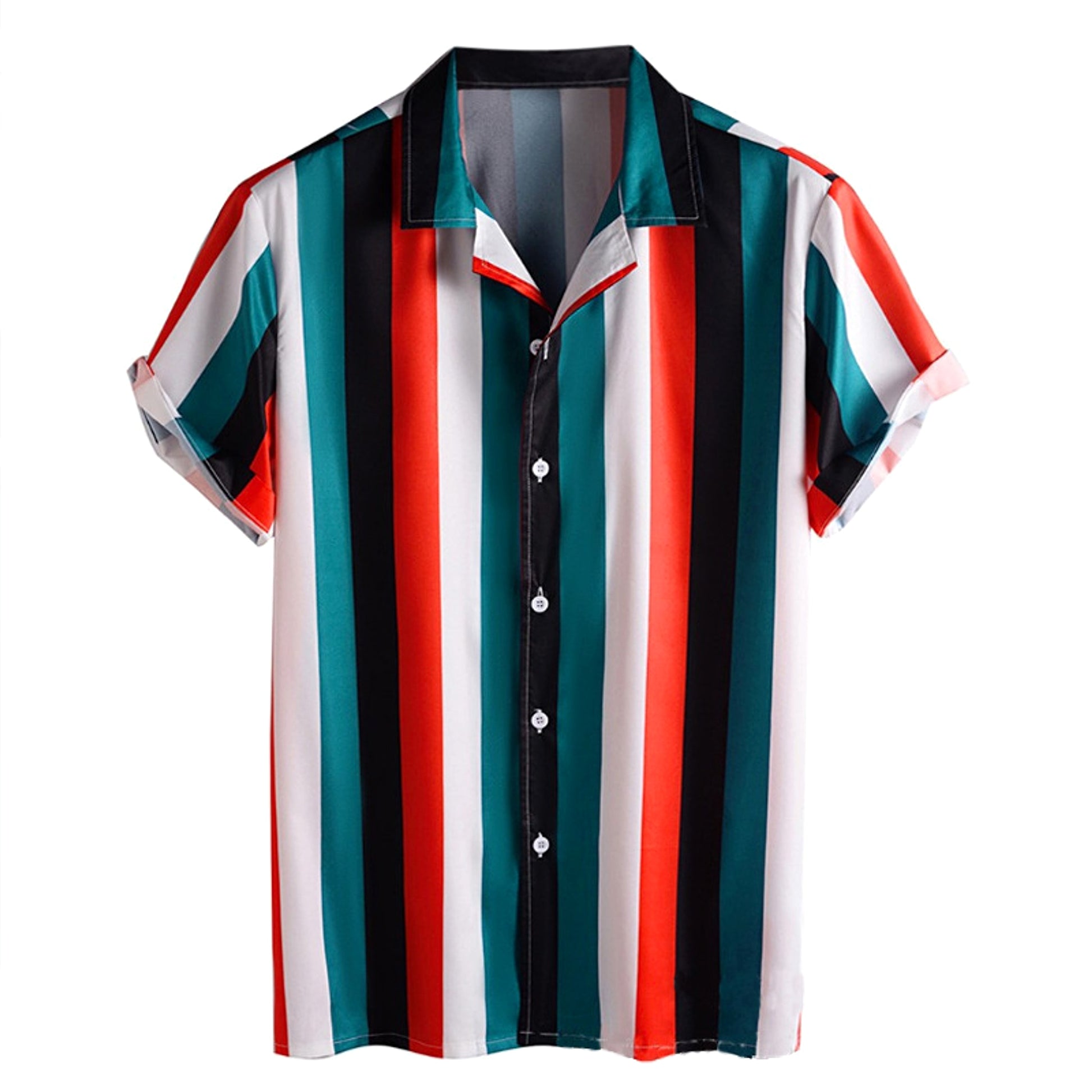 Casual Men DressShirt Stripes - enhanced image 4