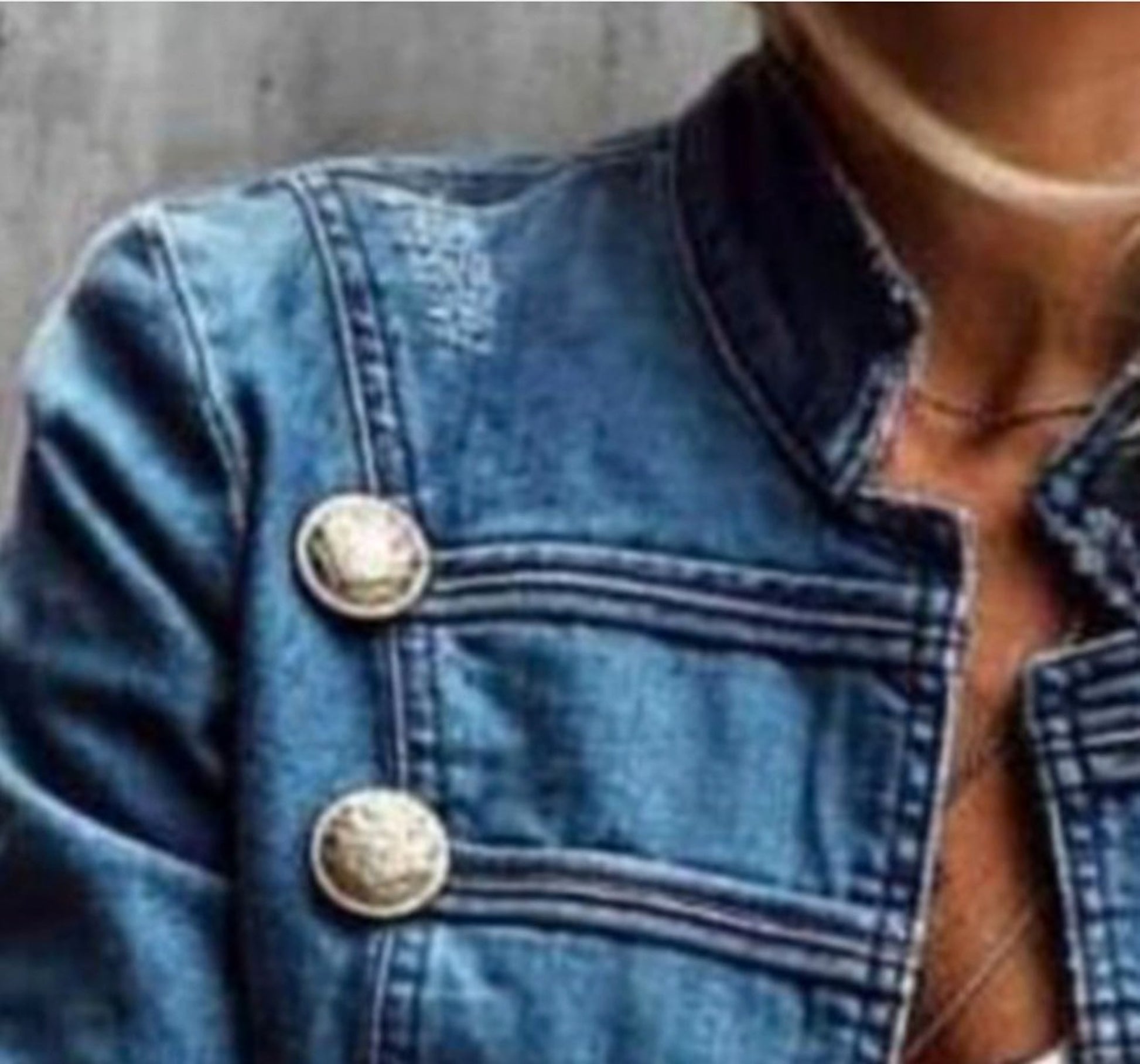 Clinch Disc With Double-breasted Stitching Button Slim Short Jacket - enhanced image 4