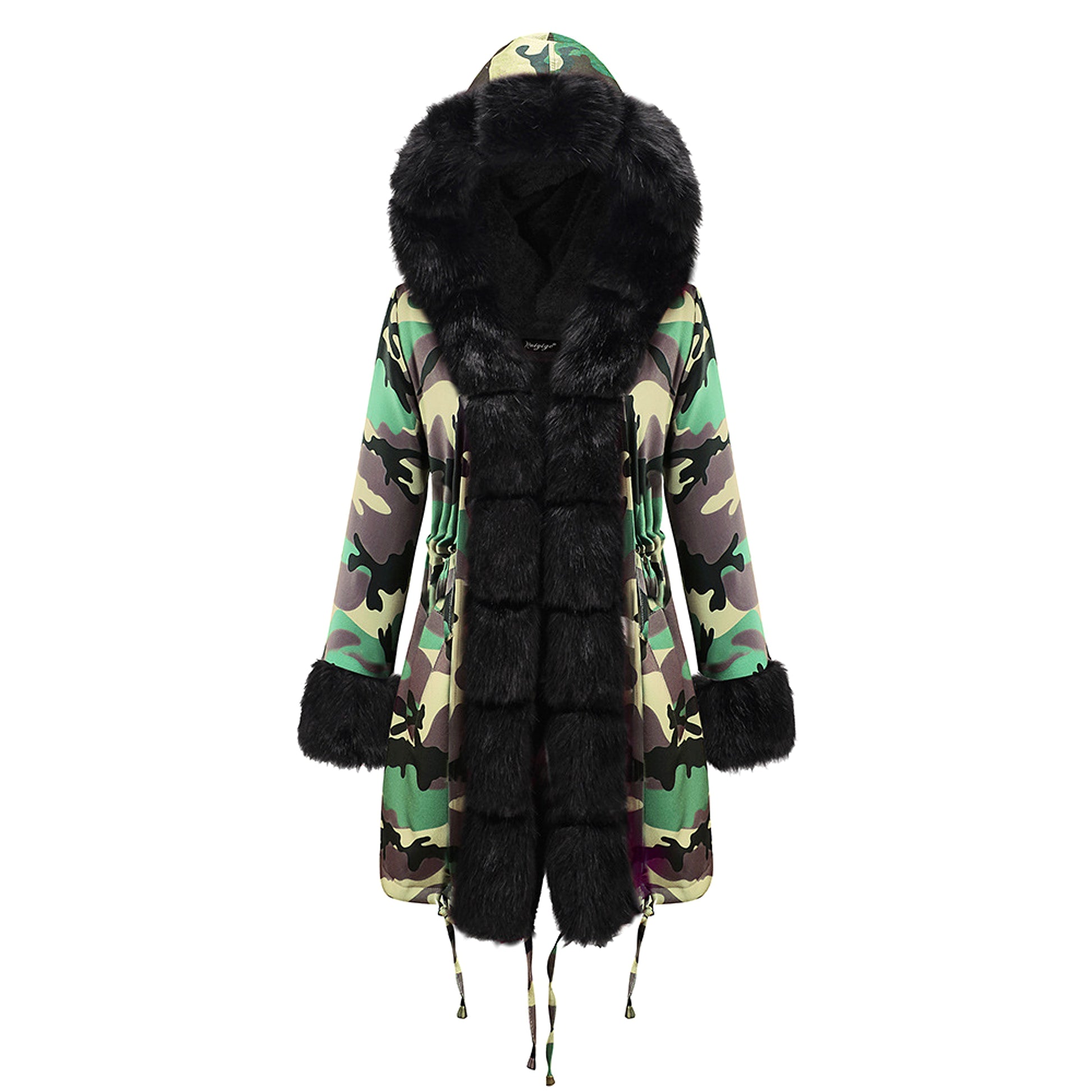 Color-Blocked Arctic Fur Parka – 25 Edition - enhanced image 4