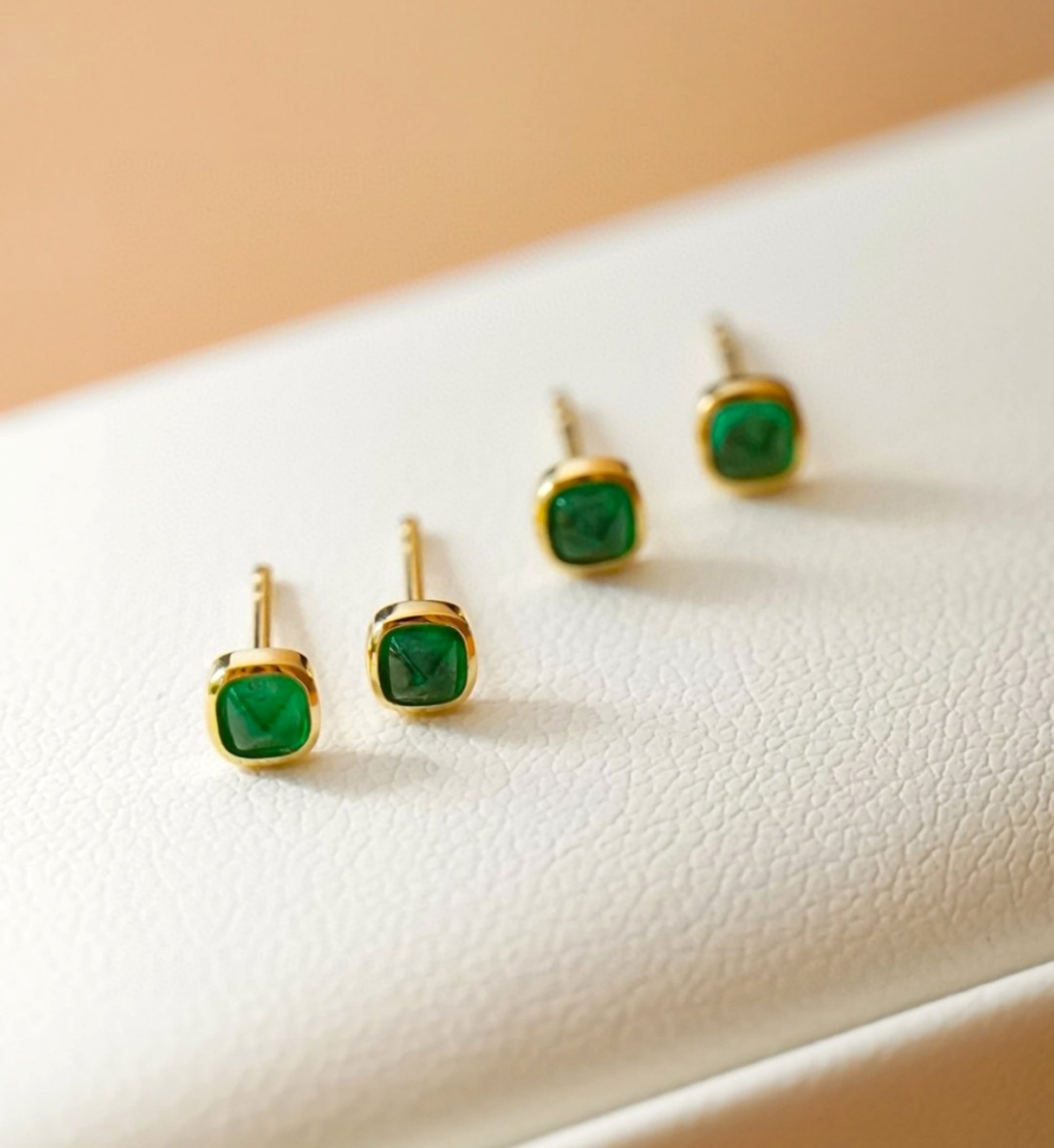 Colored Gems Four-claw Earrings For Women - enhanced image 4