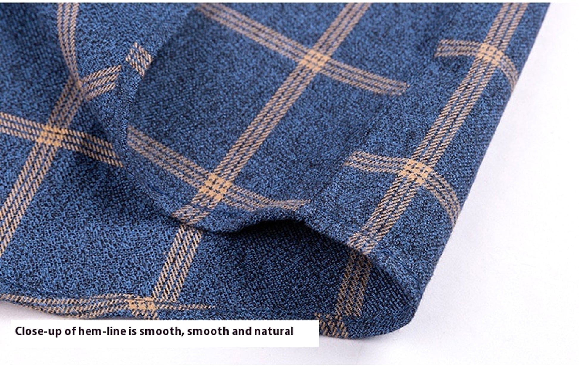 Cotton Long-sleeved DressShirt Plaid Business Slim Fit - enhanced image 4
