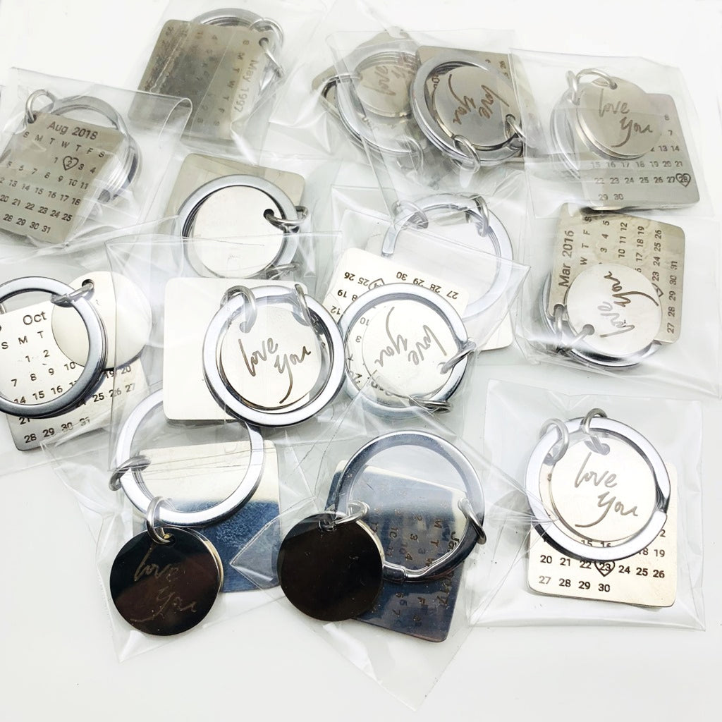 Personalized Calendar Keychain – Custom Date Engraved Keyring for Couples & Gifts - enhanced image 4